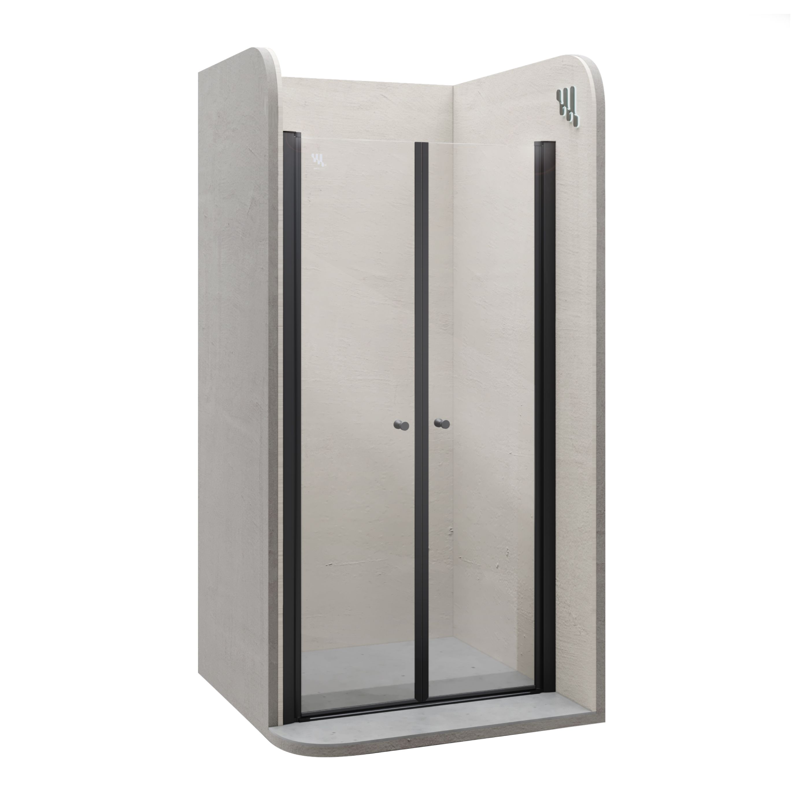 Shower Door Lima BLACK with Hinged Doors 68-140 cm made of ESG Safety Glass Shower Door Lima BLACK with Hinged Doors 68-140 cm made of ESG Safety Glass
