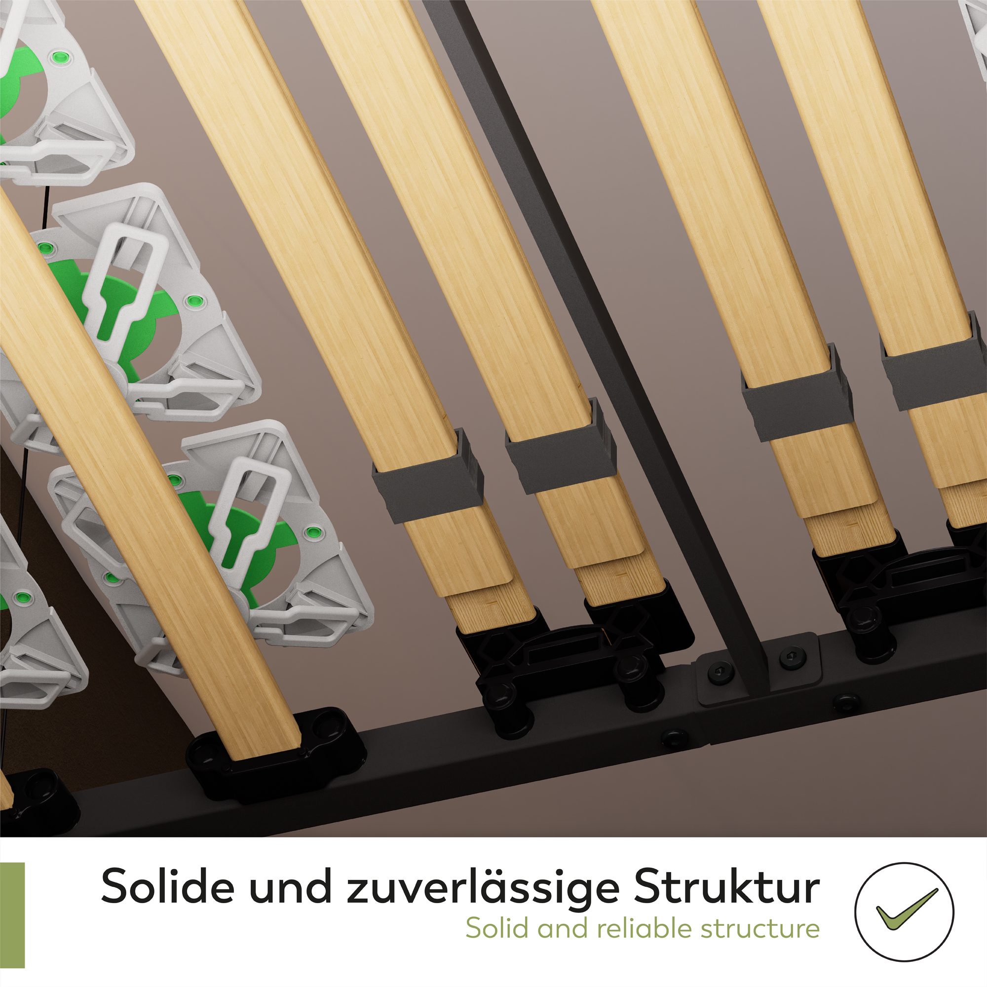 Tellerlattenrost HARRY mit stabiler Metallrahmen - ergonomisch und verstellbar