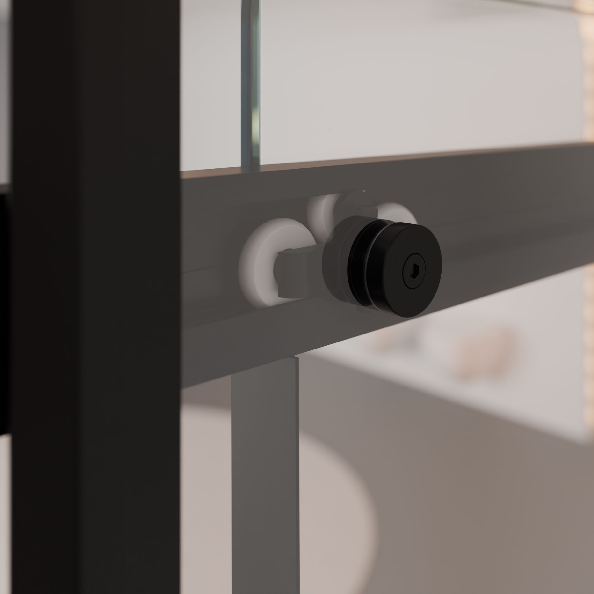 Corner Entry Kaylee BLACK with Sliding Doors made of ESG Safety Glass Corner Entry Kaylee BLACK with Sliding Doors made of ESG Safety Glass