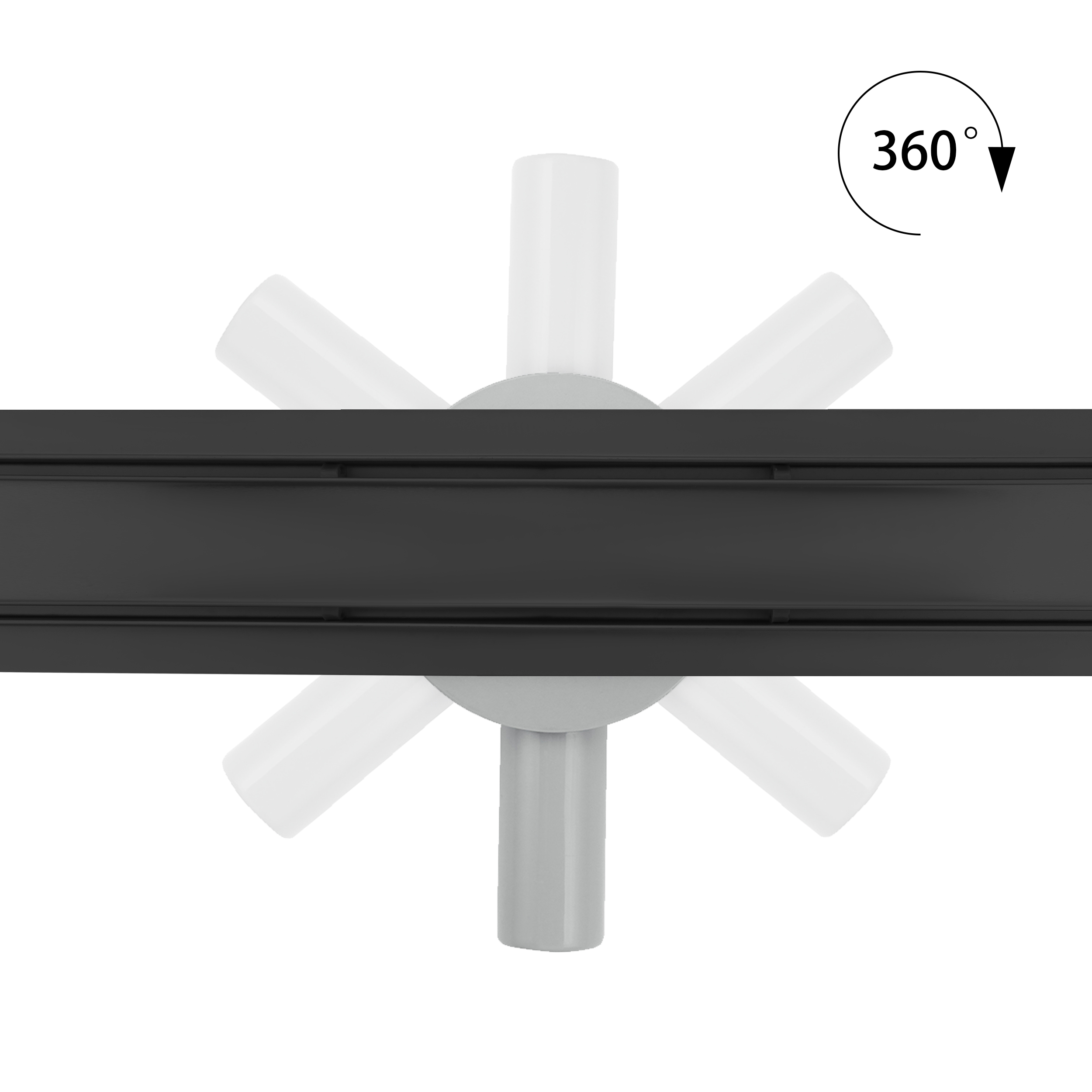 Stainless Steel Shower Drain - Ultra Flat Design - 360-Degree Adjustable Trap - Black Edge Outlet B11