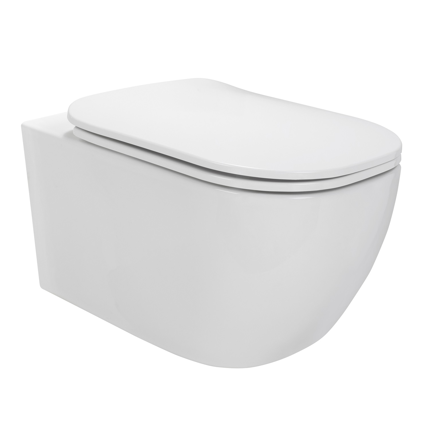 Toilette Hänge WC Spülrandlos inkl. WC Sitz mit Absenkautomatik SOFTCLOSE + abnehmbar Biferno Toilette Hänge WC Spülrandlos inkl. WC Sitz mit Absenkautomatik SOFTCLOSE + abnehmbar Biferno