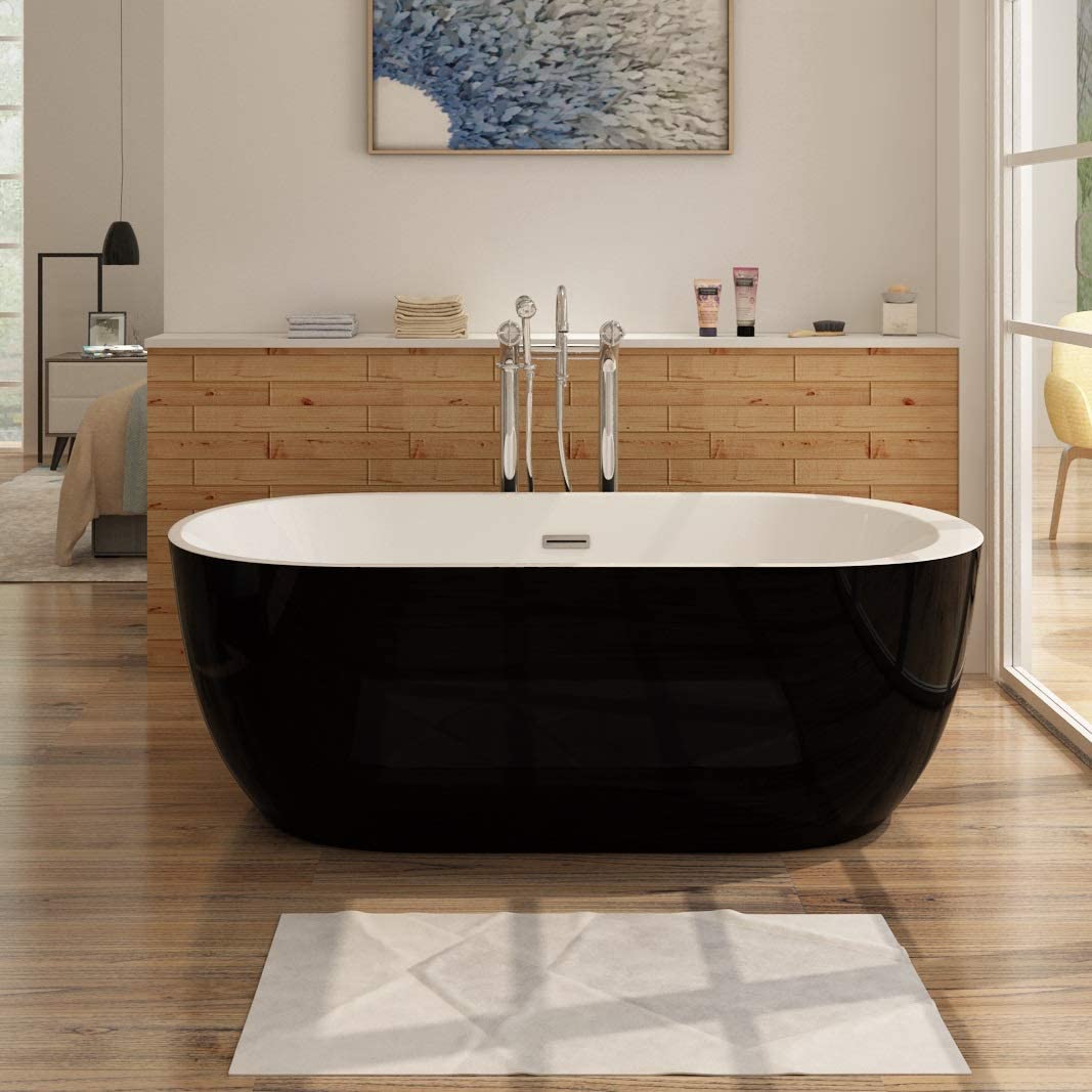 Badewanne aus Sanitäracryl Frisange Schwarz-Weiß - ALLE GRÖßEN Badewanne aus Sanitäracryl Frisange Schwarz-Weiß - ALLE GRÖßEN