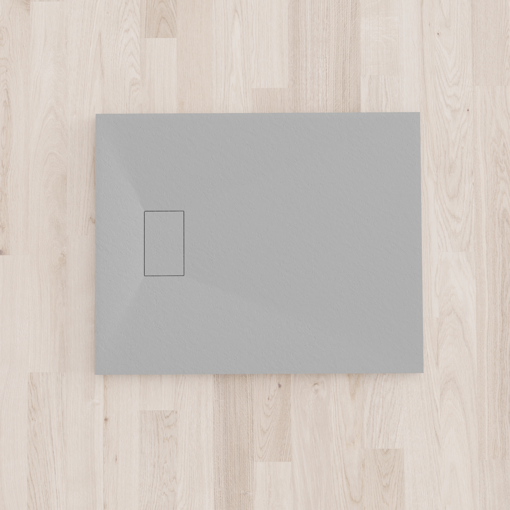 SMC Duschwanne Boreal in Stein-Optik inkl. Ablaufgarnitur - Grau 70x100 cm