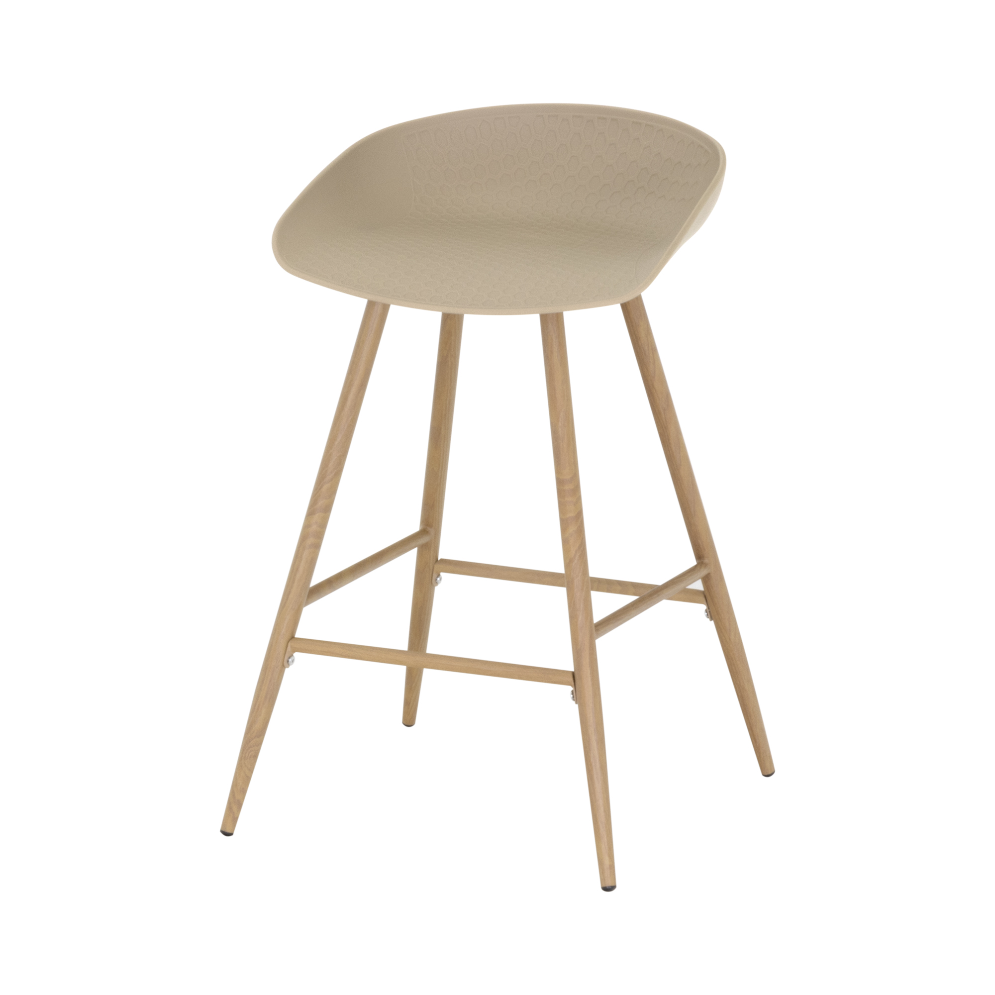 Design Barhocker Pollok in Beige 4er Set Design Barhocker Pollok in Beige 4er Set