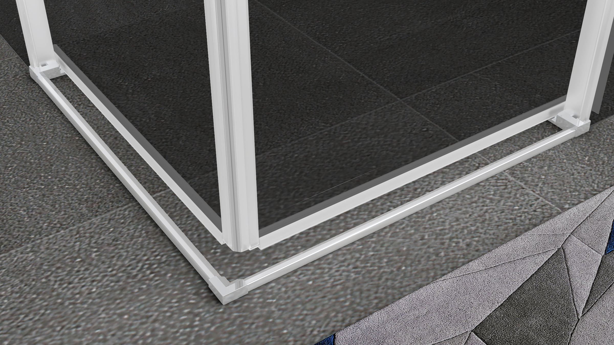 Corner Entry Kaylee with Sliding Doors Made of ESG Safety Glass