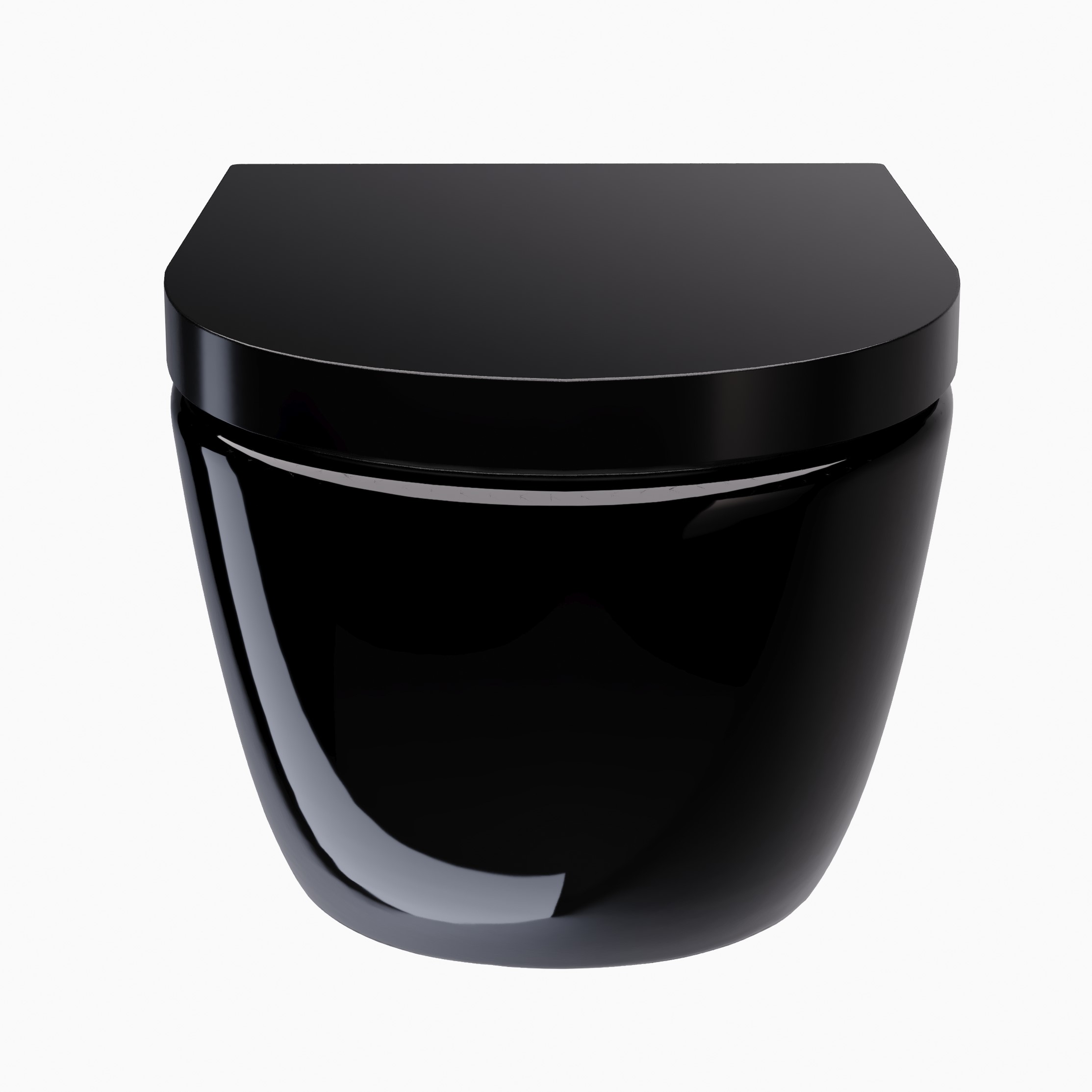 Toilette Hänge WC Spülrandlos inkl. WC Sitz mit Absenkautomatik SOFTCLOSE + abnehmbar Redonde in Schwarz