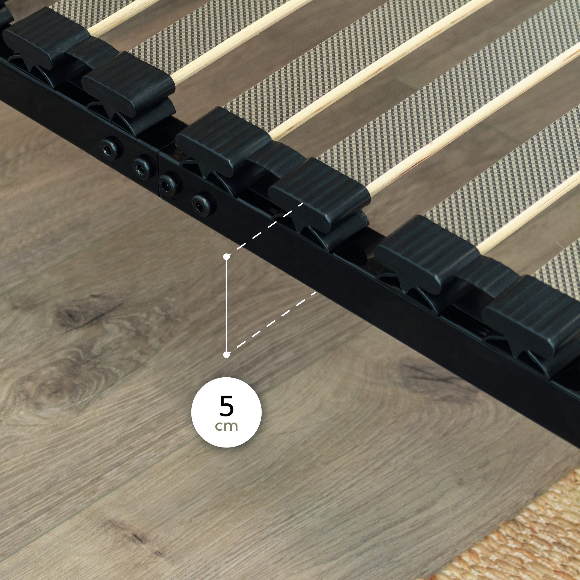 07.jpg Slatted Frame ORTHO with Sturdy Metal Frame - Suitable for All Mattresses