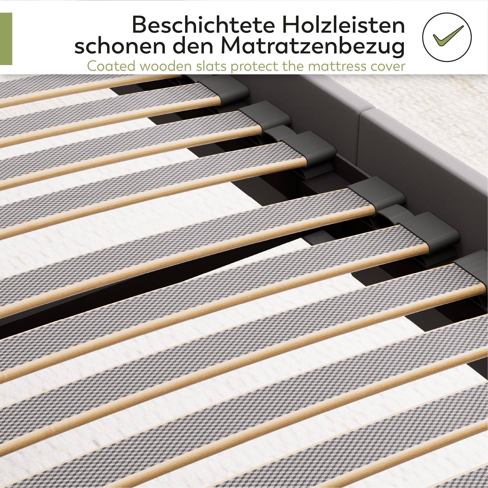 Slatted Frame ORTHO with Sturdy Metal Frame - Suitable for All Mattresses