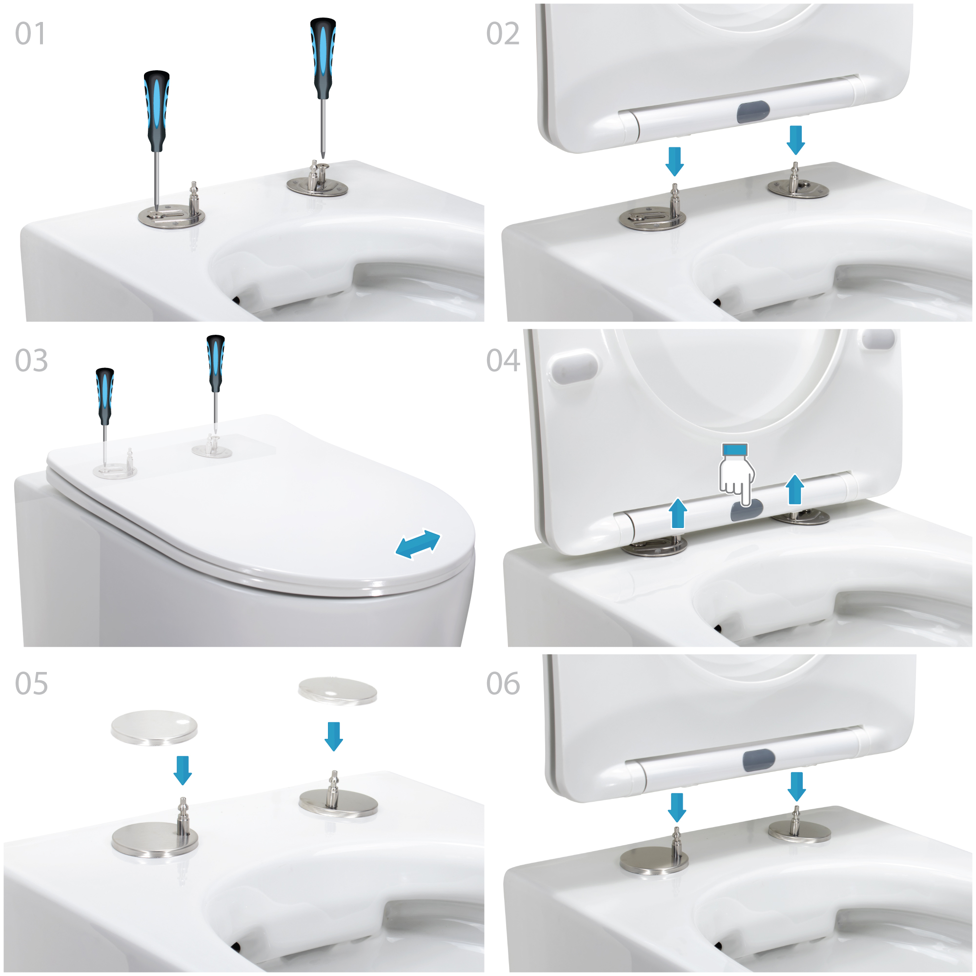 Toilette Hänge WC Spülrandlos inkl. WC Sitz mit Absenkautomatik SOFTCLOSE + abnehmbar Adige Toilette Hänge WC Spülrandlos inkl. WC Sitz mit Absenkautomatik SOFTCLOSE + abnehmbar Adige