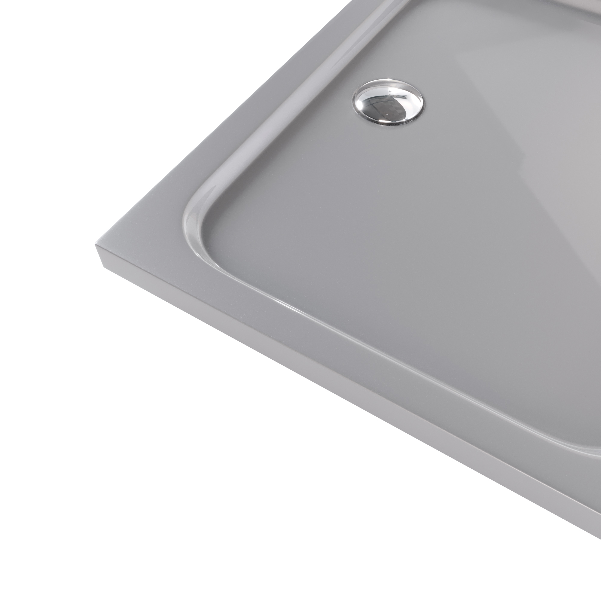 Duschwanne Shimmer aus Sanitäracryl inkl. Ablaufgarnitur - Grau Duschwanne Shimmer aus Sanitäracryl inkl. Ablaufgarnitur - Grau