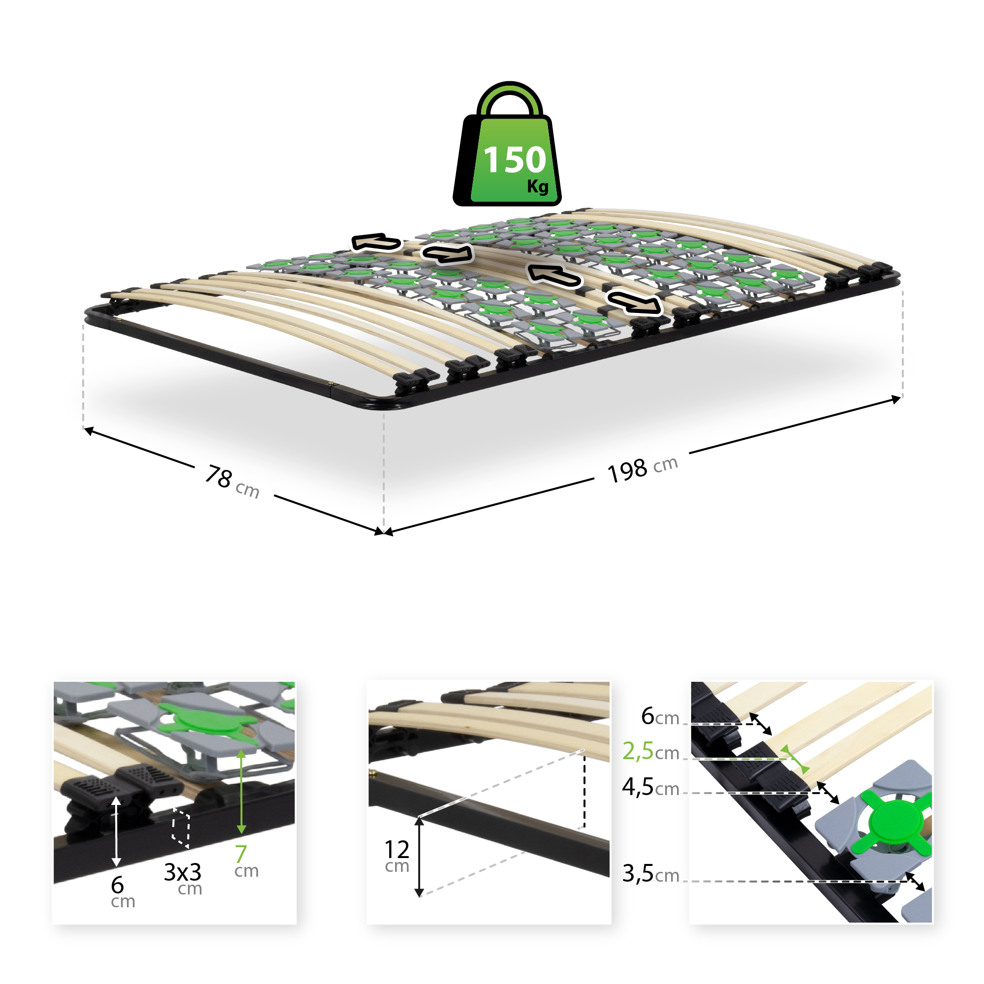 Ergo IF55 - 80x200 cm