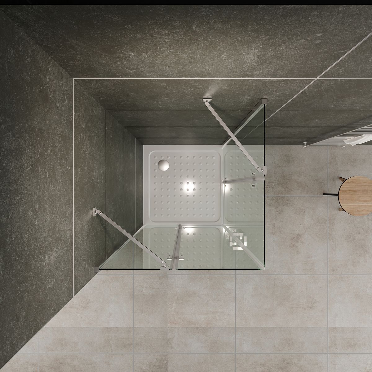 Eckeinstieg Celine mit Klapptüren aus ESG Sicherheitsglas