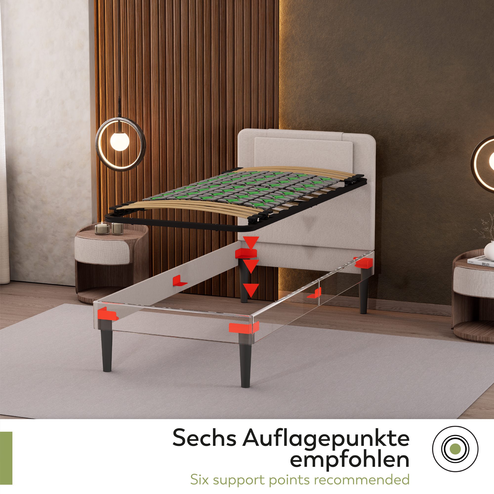ERGO IF56 Slatted Bed Base - Suitable for All Mattress Types