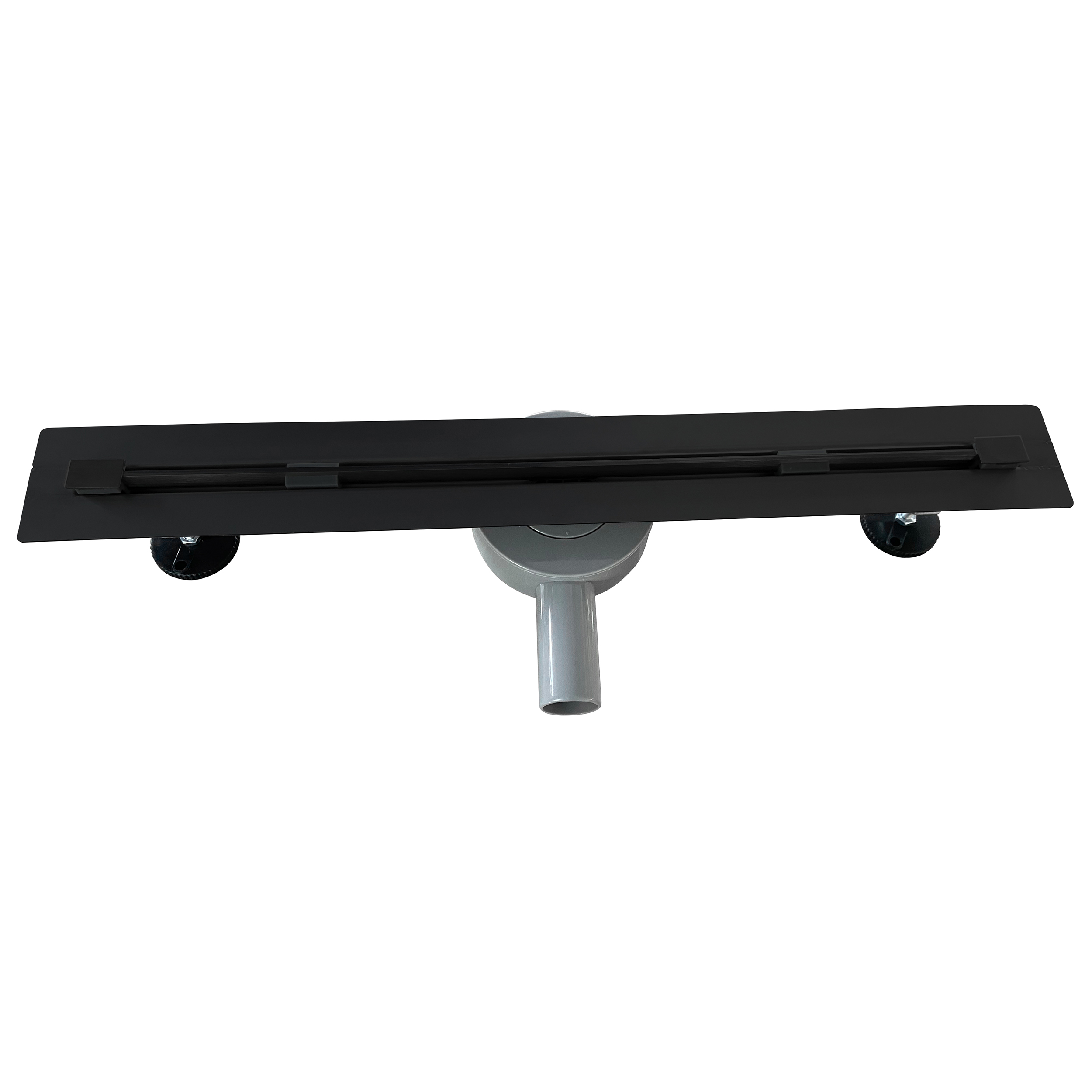 Stainless Steel Shower Drain - Ultra Flat - 360-Degree Adjustable Trap - Linear Black B13