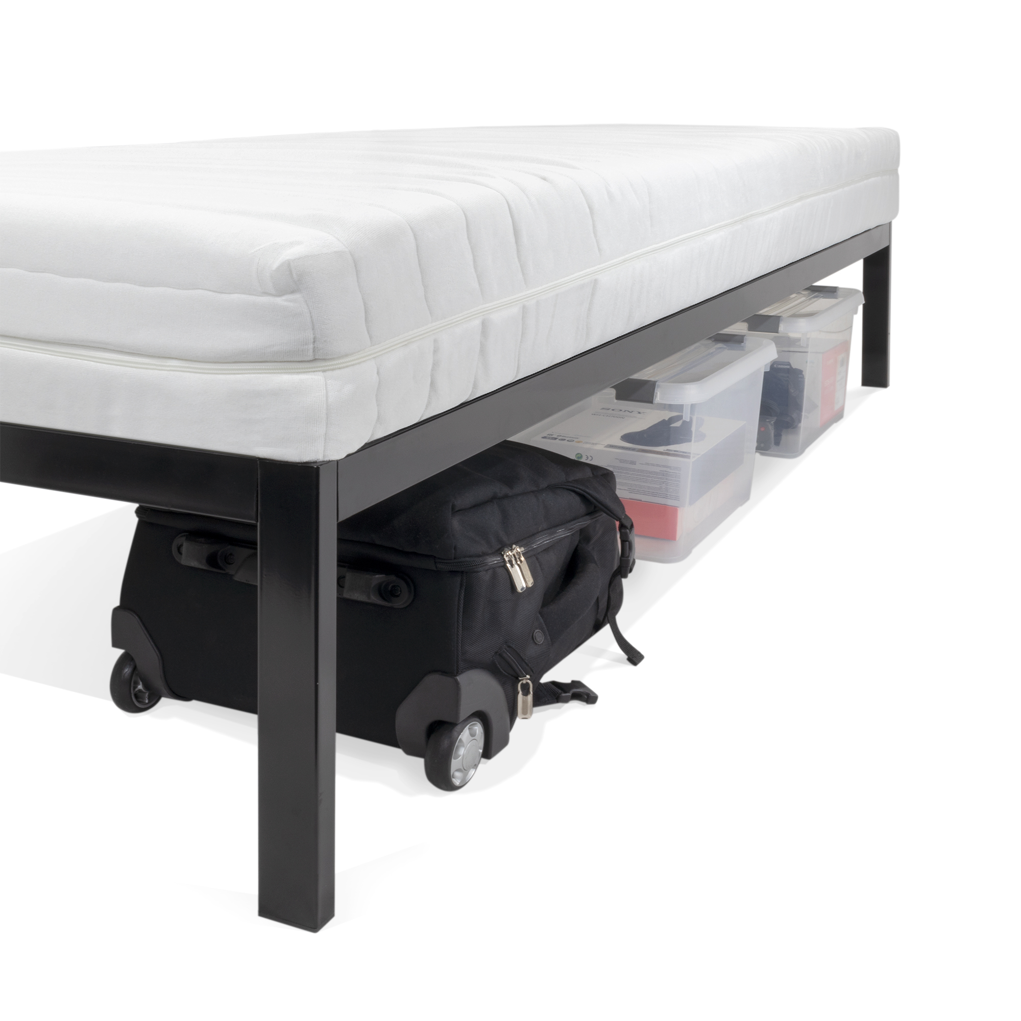 Guest Bed Metal Bed i-Base with Slatted Frame