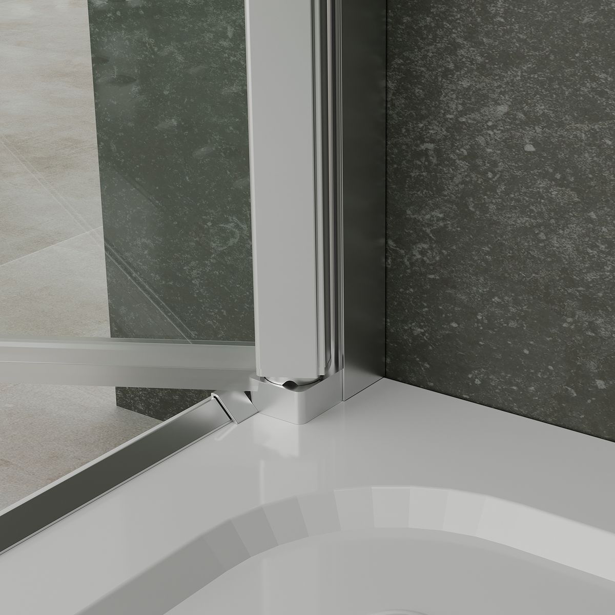 Fronteinstieg Hellen mit Klapptür aus ESG Sicherheitsglas