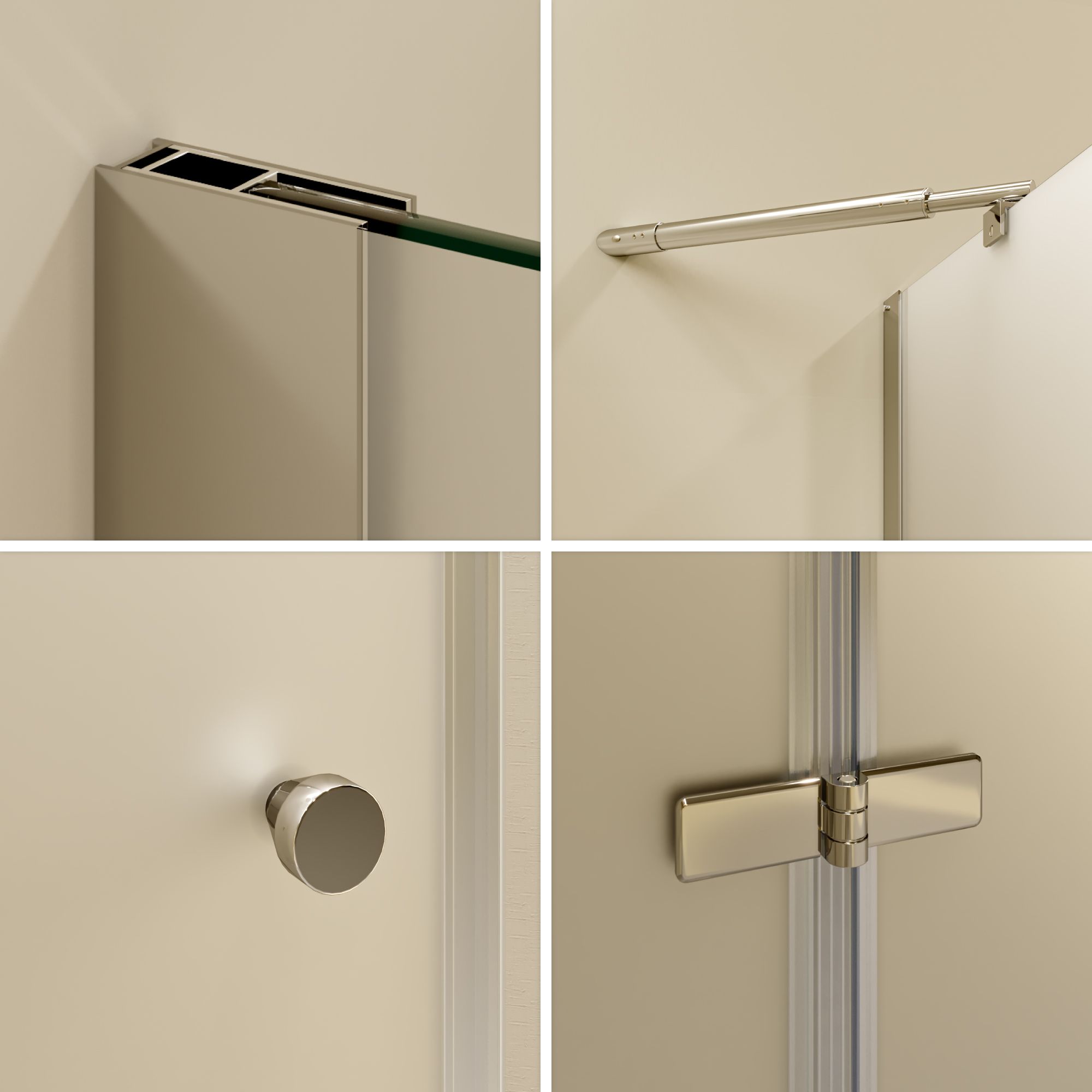 Corner Entry Alice with Folding Doors Made of Satinated ESG Safety Glass Corner Entry Alice with Folding Doors Made of Satinated ESG Safety Glass