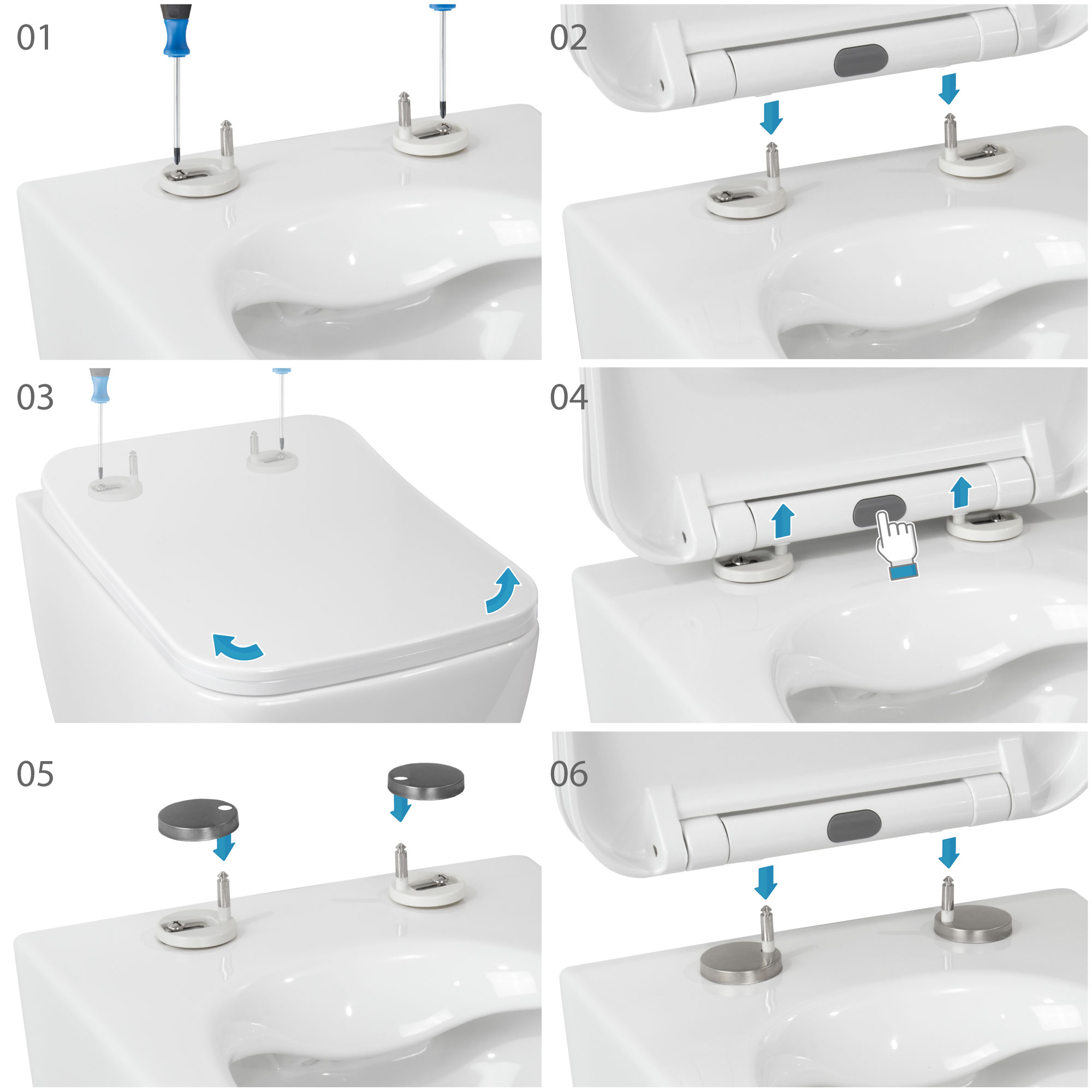 Toilette Hänge WC Spülrandlos inkl. WC Sitz mit Softclose Absenkautomatik NERA Toilette Hänge WC Spülrandlos inkl. WC Sitz mit Softclose Absenkautomatik NERA
