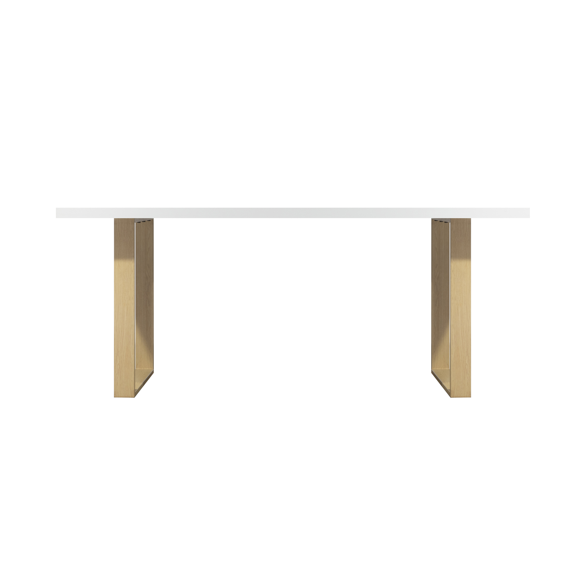 Esszimmertisch MACON Kufentisch Holztisch Esstisch - Weiß + Eiche Esszimmertisch MACON Kufentisch Holztisch Esstisch - Weiß + Eiche 140x 80 cm