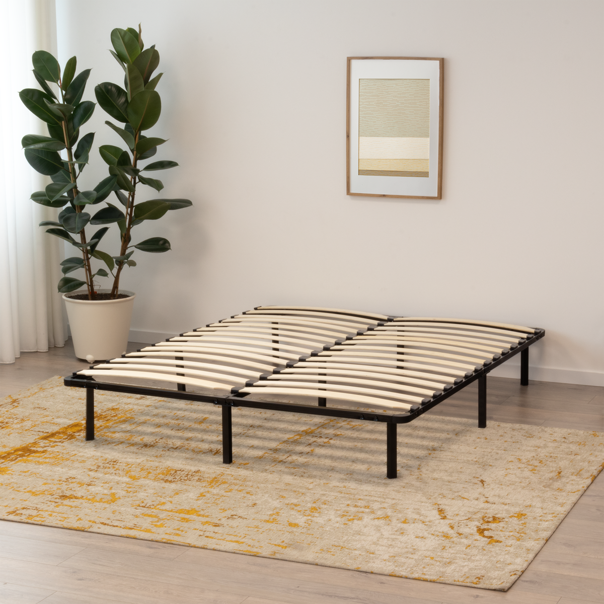 Metallbett Namara Black 140x190cm Namara – Gästebett Metallbett Black mit Stauraum