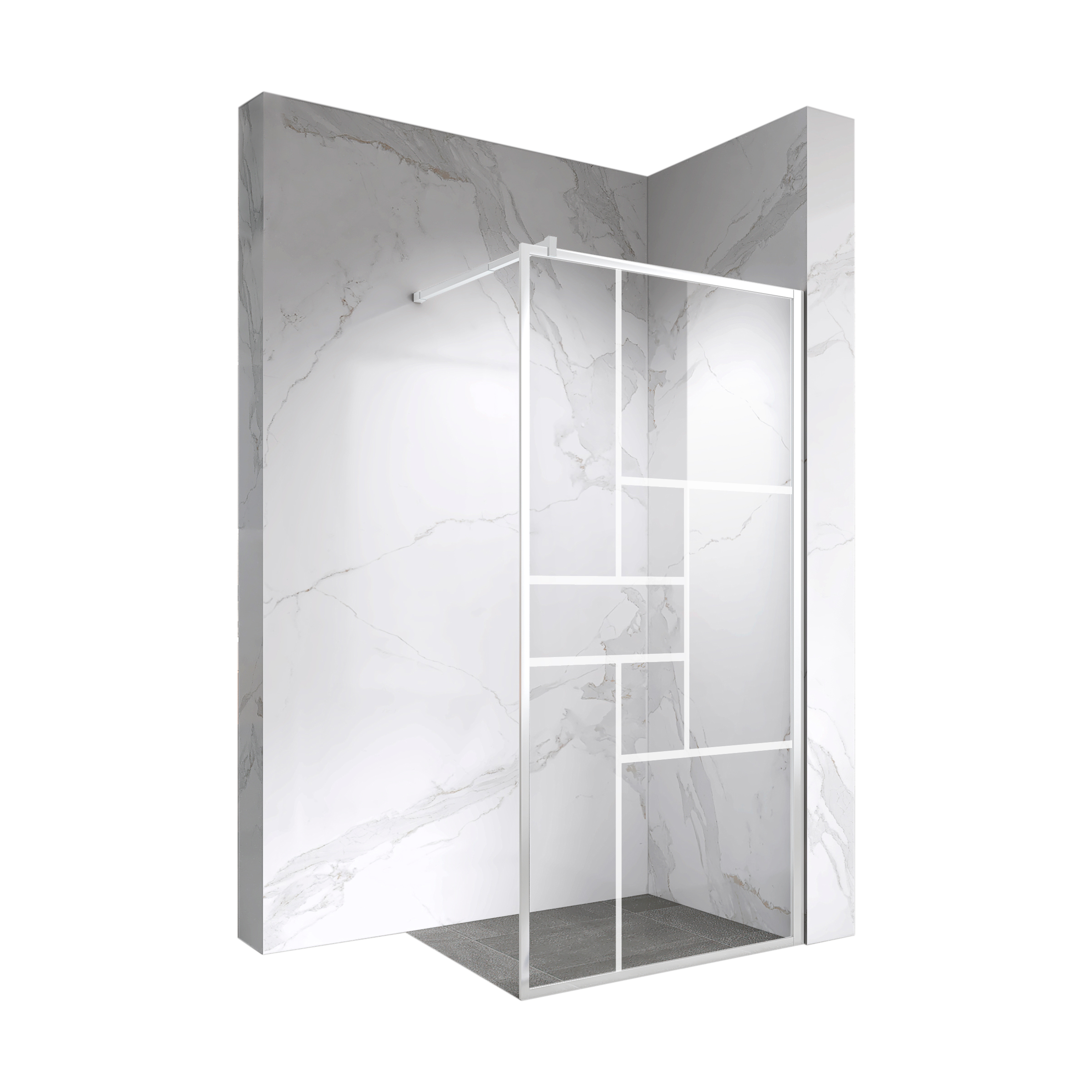 Walk In Dusche Gianna-R WHITE aus 8 mm starkem durchsichtigem ESG Sicherheitsglas Walk In Dusche Gianna-R WHITE aus 8 mm starkem durchsichtigem ESG Sicherheitsglas