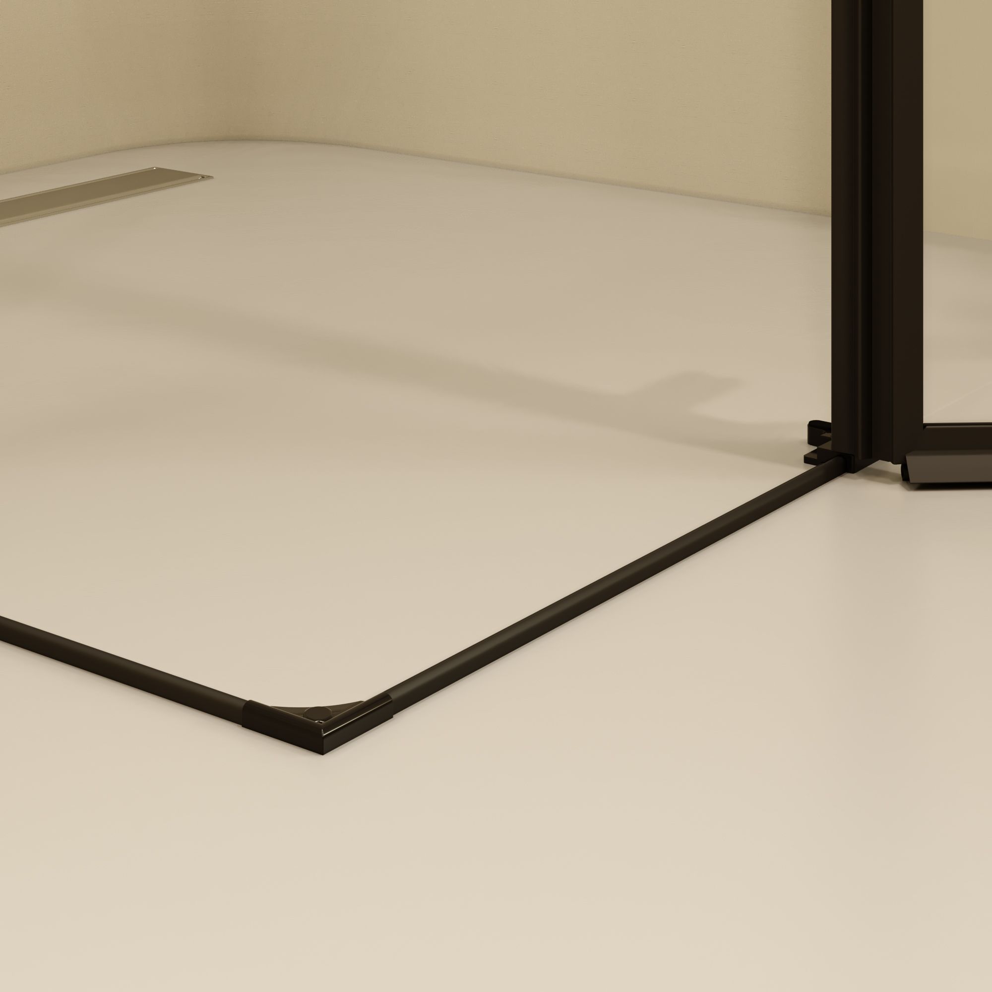 Corner Entry Alice BLACK with Folding Doors made of ESG Safety Glass Corner Entry Alice BLACK with Folding Doors made of ESG Safety Glass