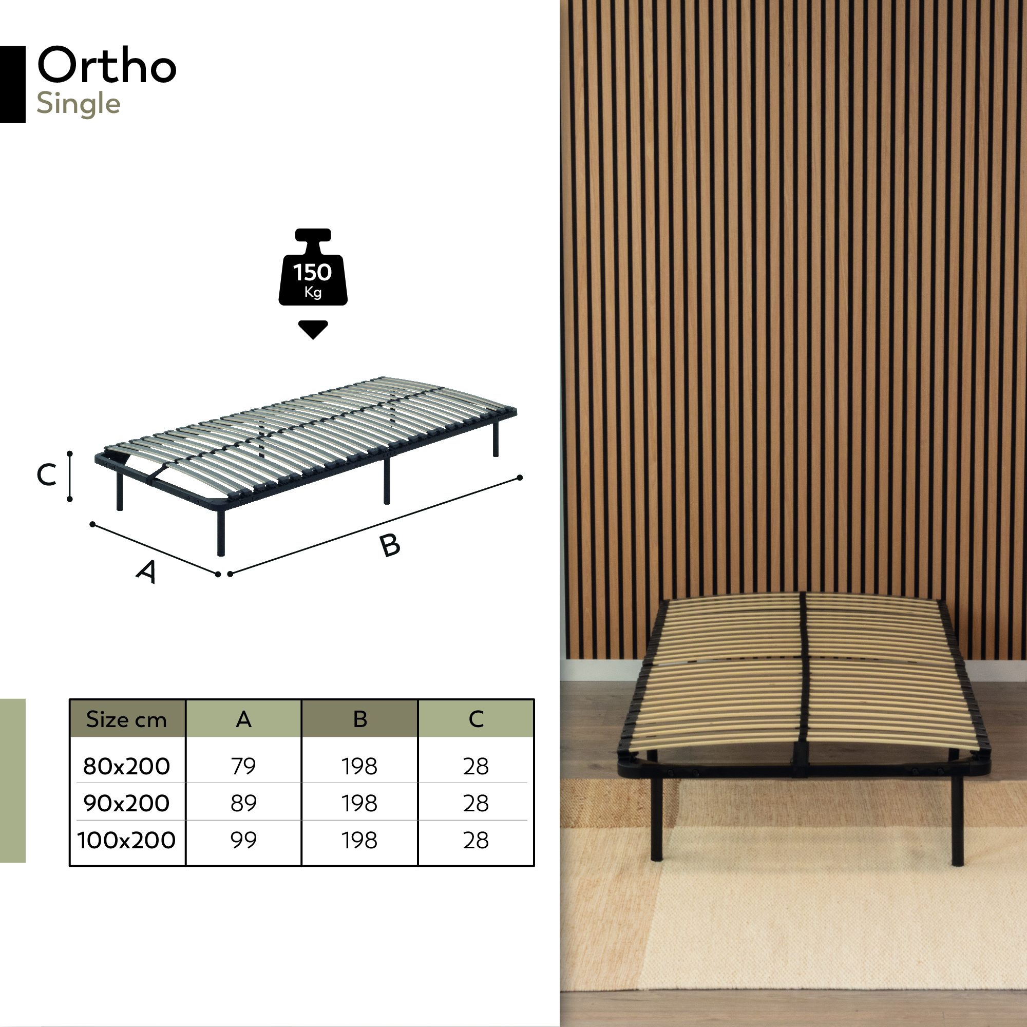 Gästebett Metallbett Ortho für alle Betten und Matratzen geeignet