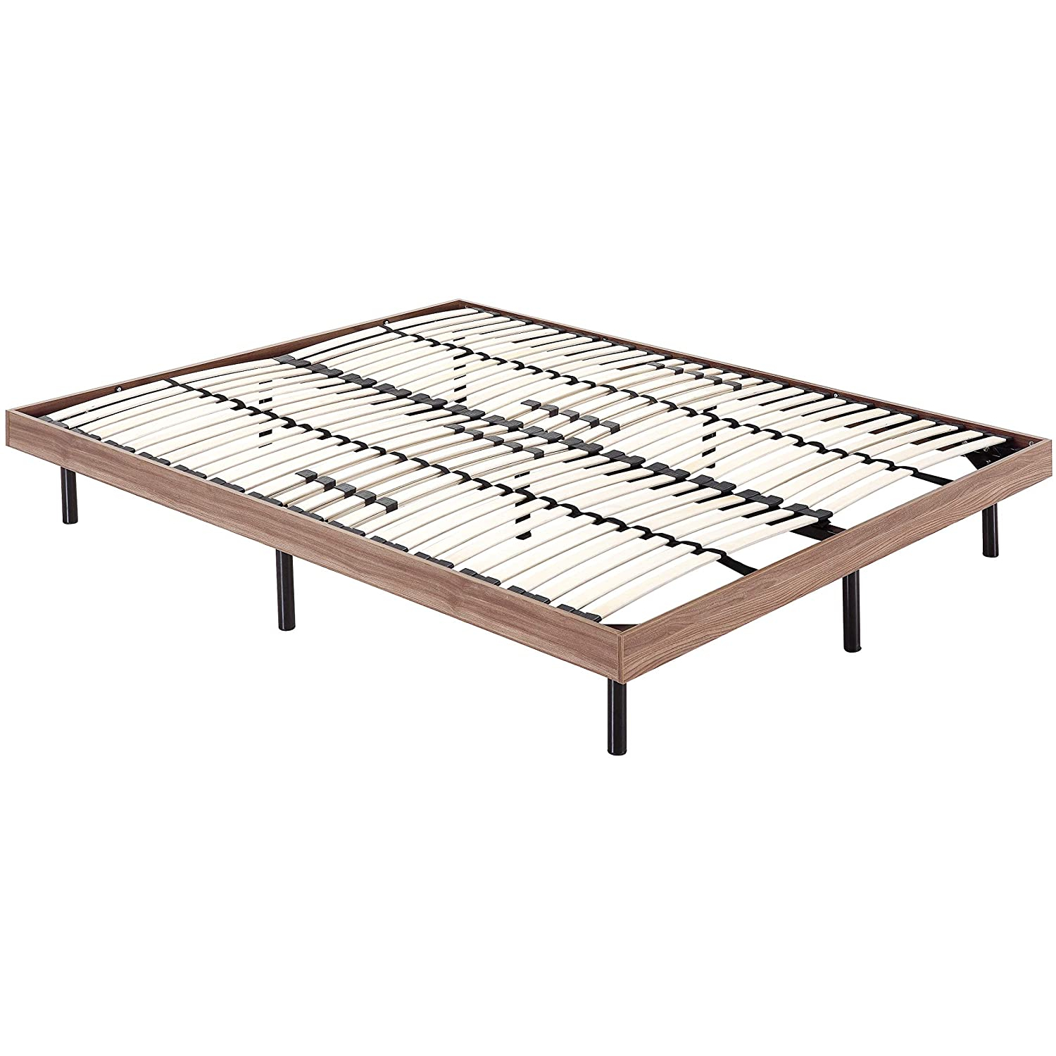 Holz-Rahmenbett - 140x200 cm Eiche dunkel Holz-Rahmenbett - 200x200 cm Eiche dunkel