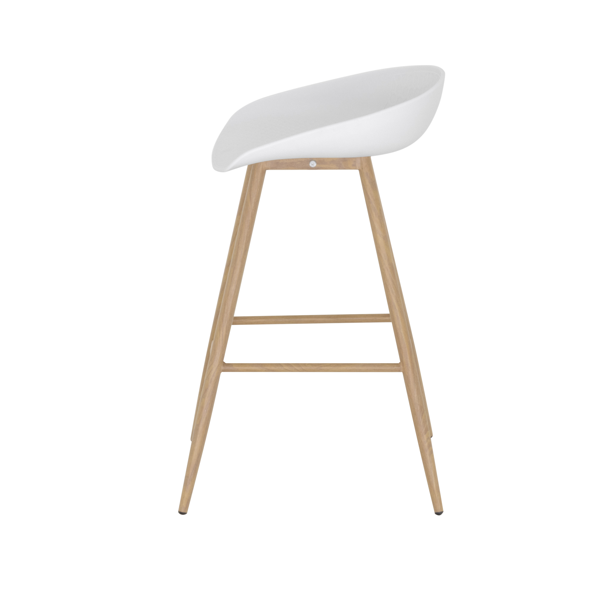 Design Barhocker Pollok in Holzfarbe 4er Set