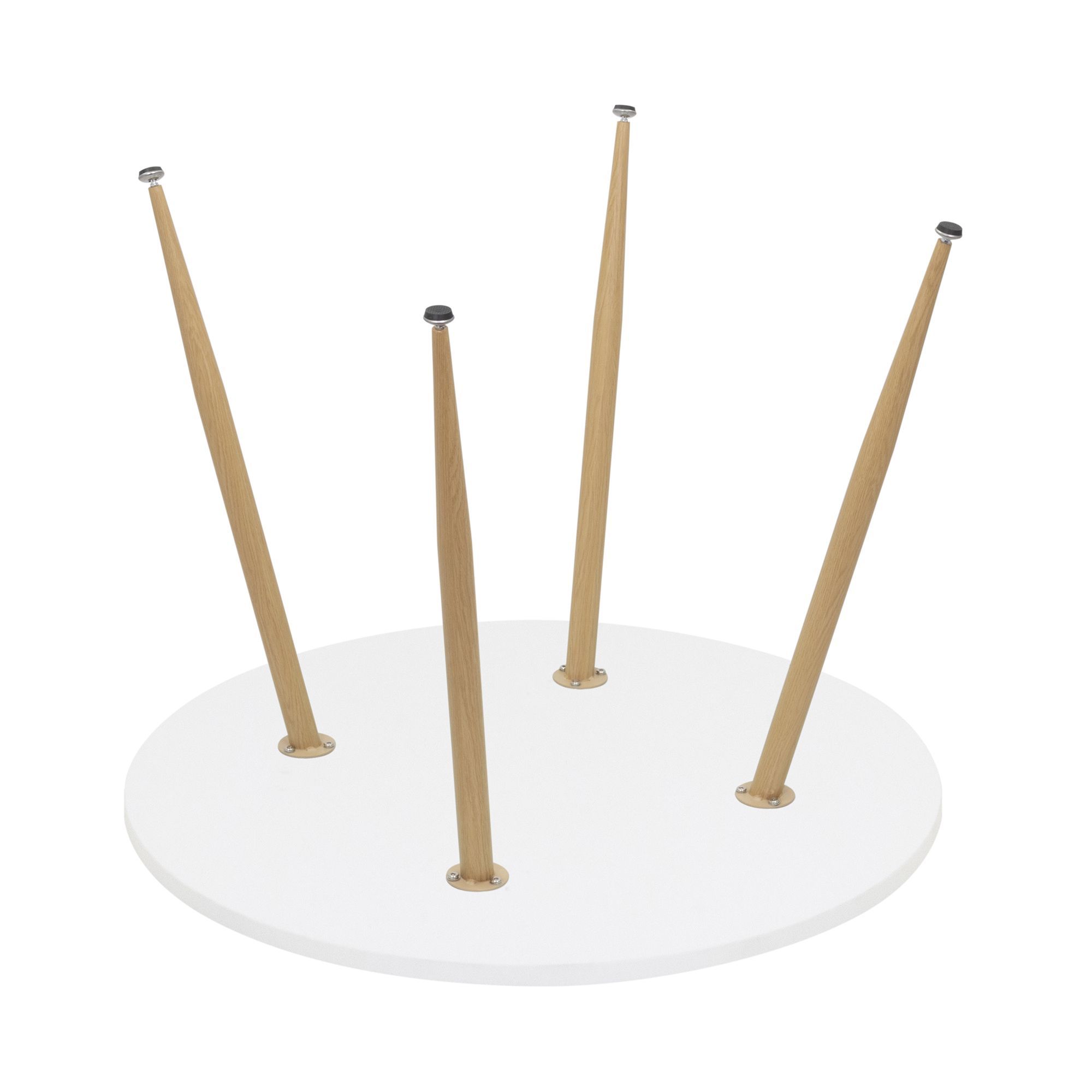 Esszimmer-Tisch CORIN | Tischplatte: Holz in Weiß | Beine: Holz Esszimmer-Tisch CORIN | Tischplatte: Holz in Weiß | Beine: Holz 80 cm