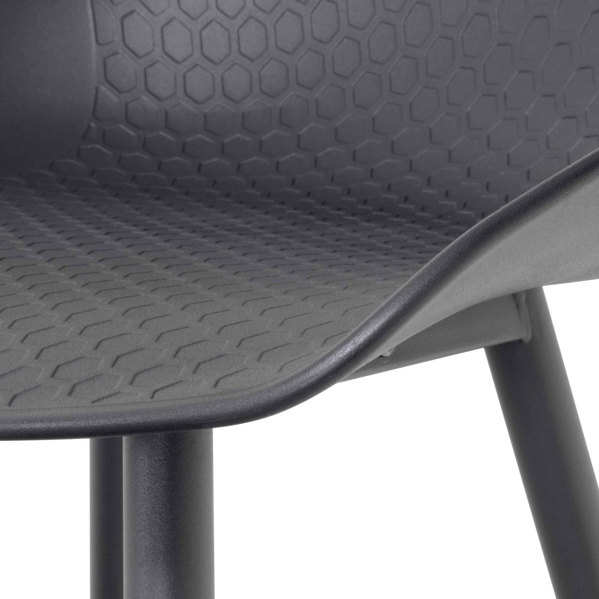 Design Barhocker Pollok in Schwarz 4er Set