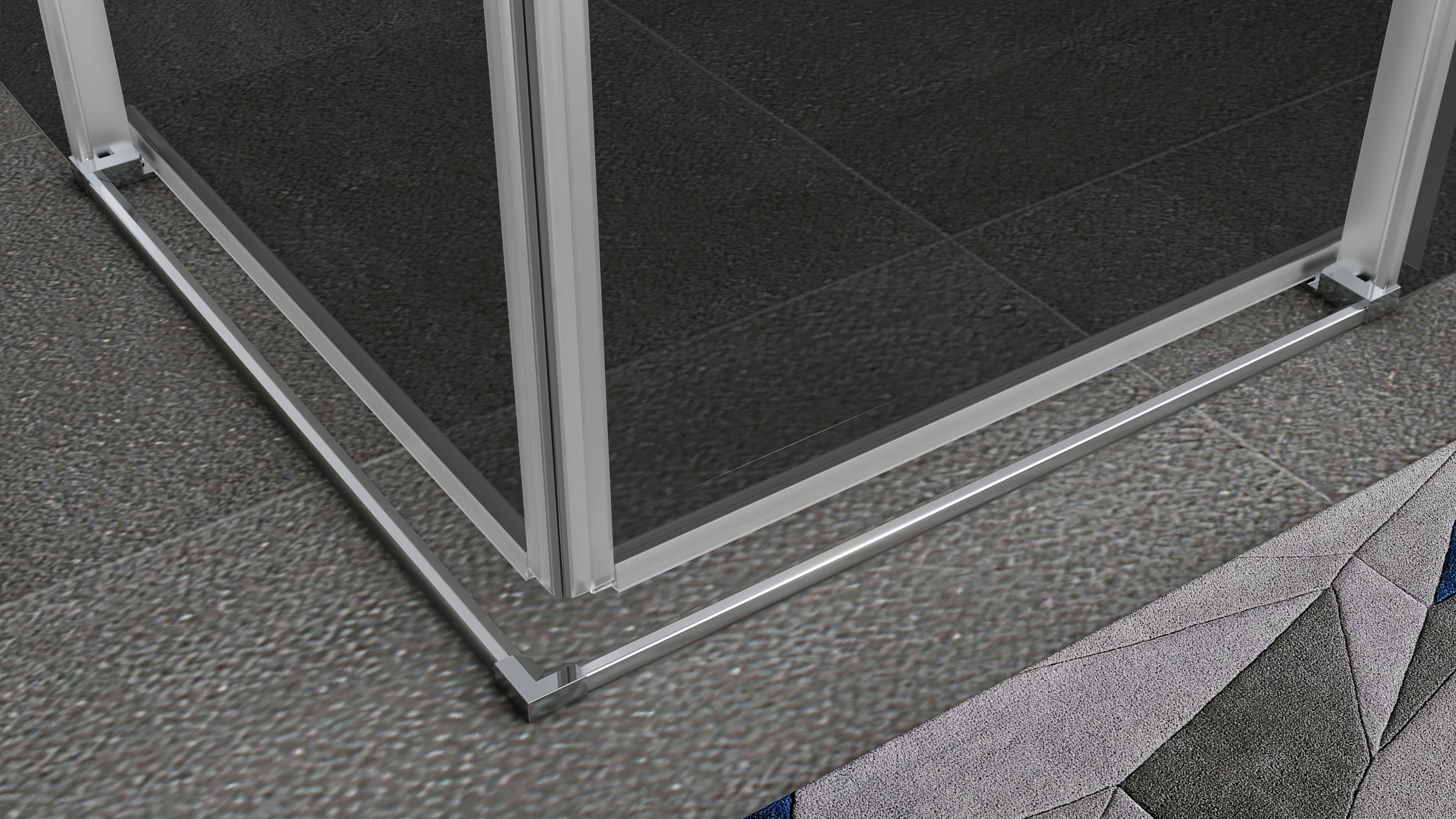 Corner Entry Kaylee with Sliding Doors Made of ESG Safety Glass