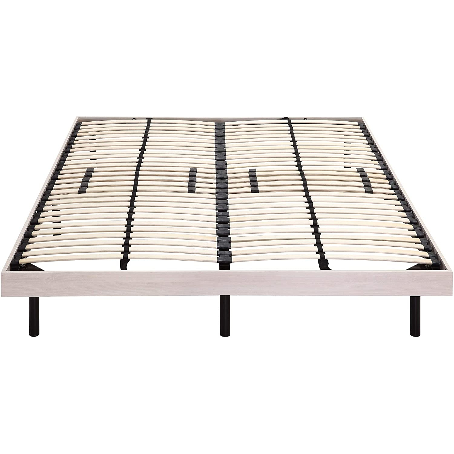 Holz-Rahmenbett - 160x200 cm Esche Weiß