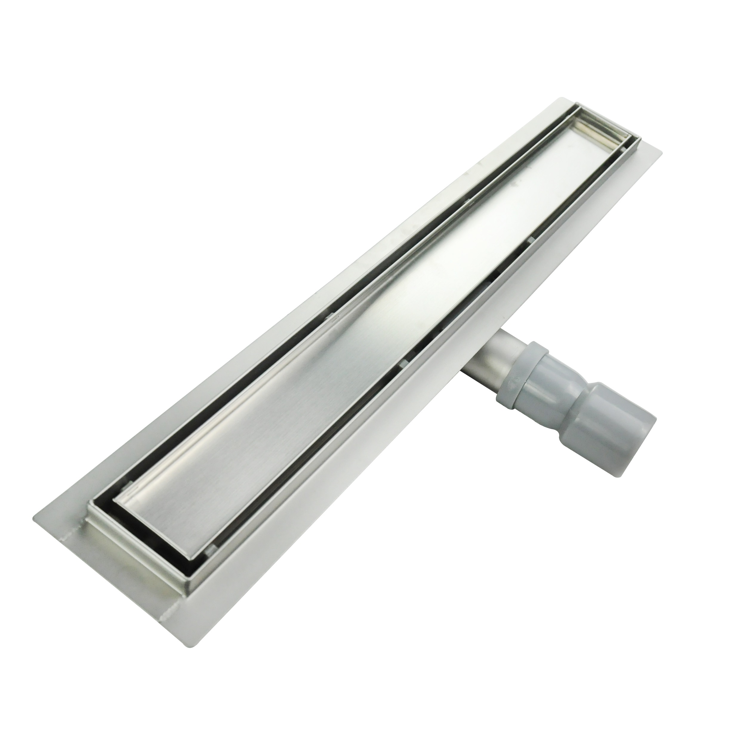 Duschrinne R2 aus Edelstahl für flache Installation, befliesbar Channel – Shower R2 made of stainless steel for low-profile installation, tileable.