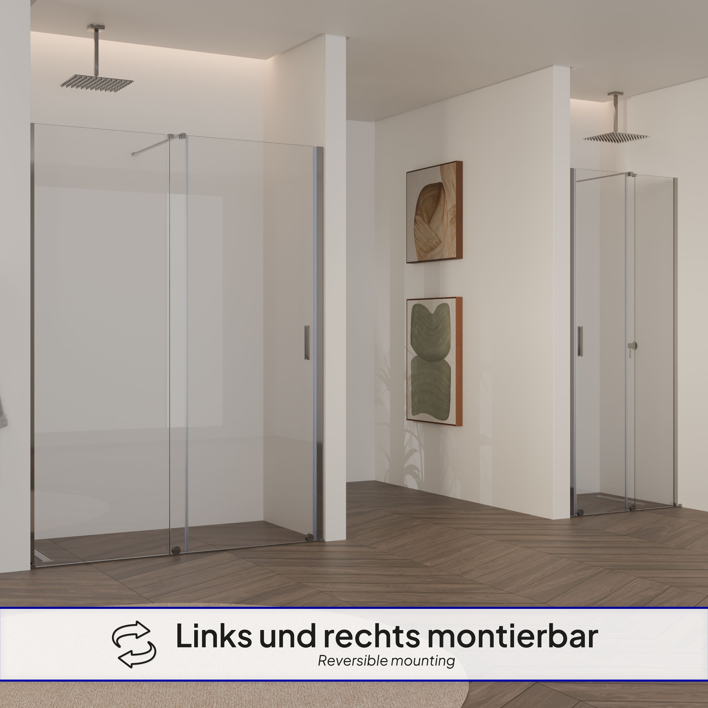 Shower Door Niche Door NADINE with Sliding Door in Chrome made of 8mm Tempered Clear Glass Shower Door Niche Door NADINE with Sliding Door in Chrome made of 8mm Tempered Clear Glass