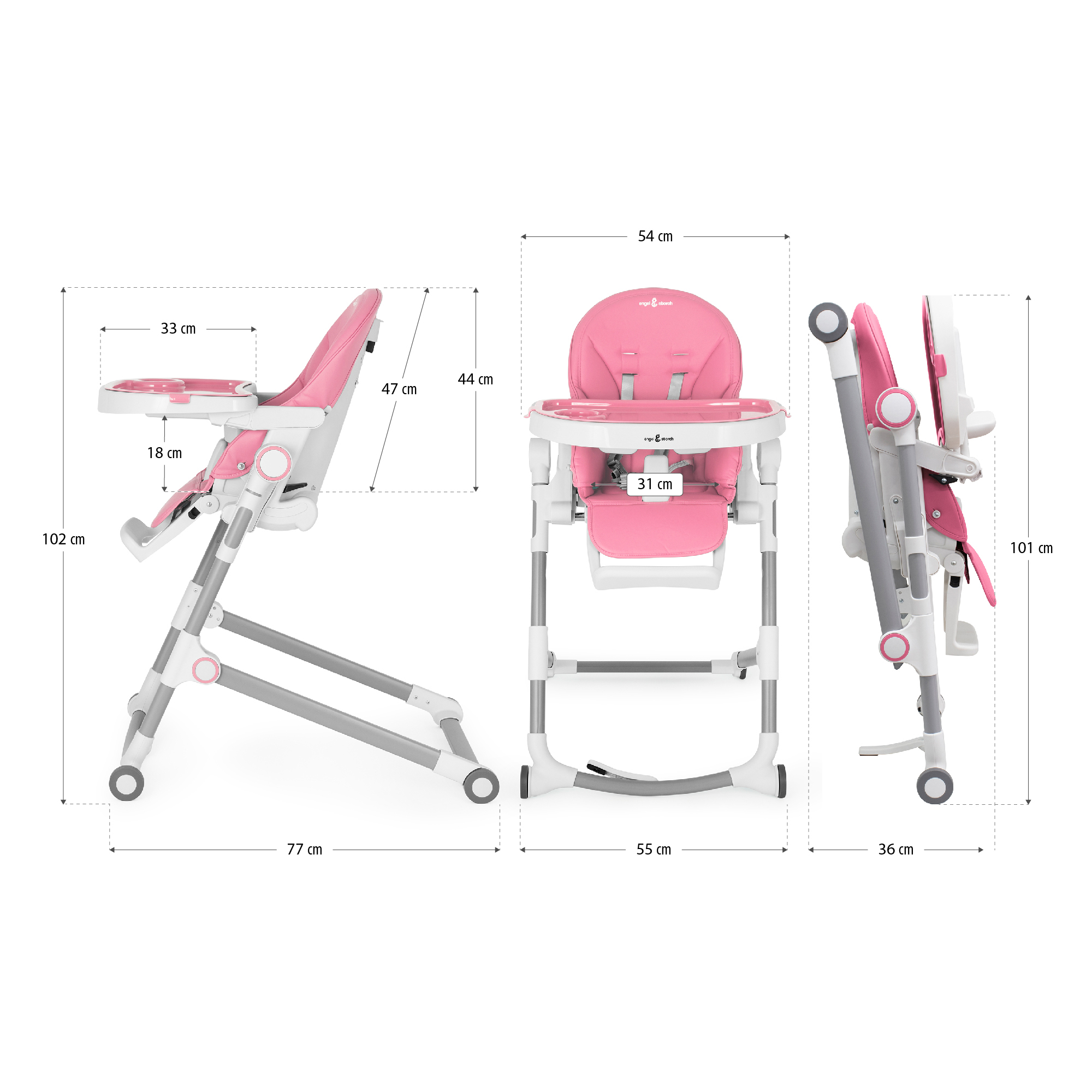 0Artboard 6 HUGO – Children's High Chair - Adjustable and Foldable Baby Chair