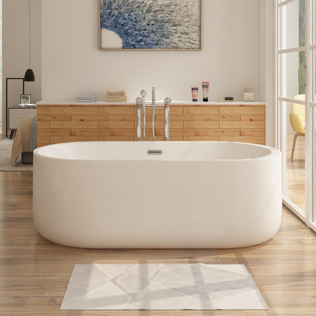 Badewanne aus Sanitäracryl Bienne - 170 x 80 x 58 cm Badewanne aus Sanitäracryl Bienne - 170 x 80 x 58 cm