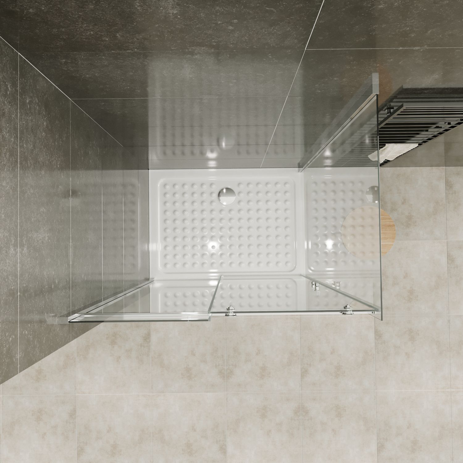 Fronteinstieg Viola mit Schiebetür aus 8 mm ESG Sicherheitsglas