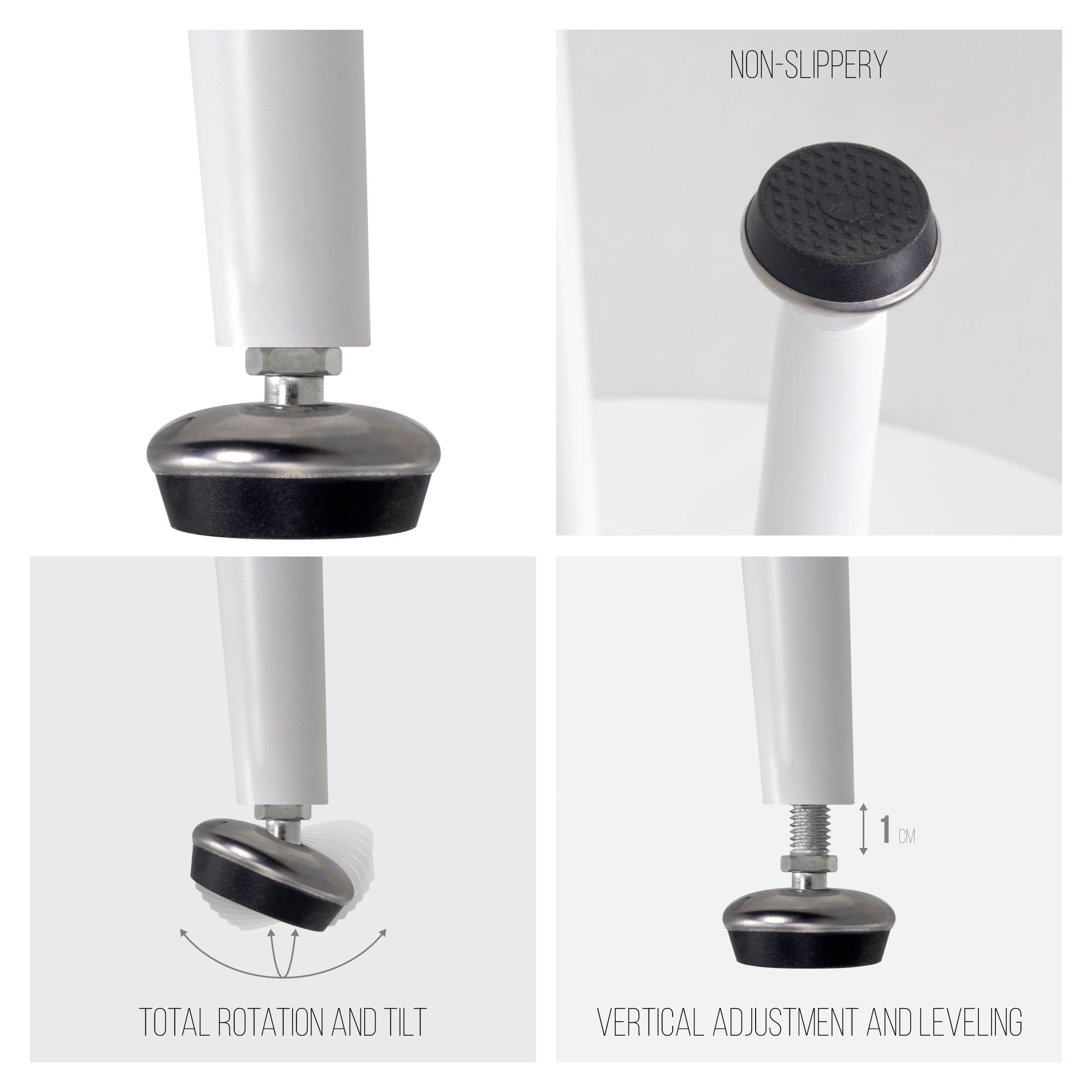 Esszimmer-Tisch CORIN | Tischplatte: Transparentes Glas | Beine: Weiß Esszimmer-Tisch CORIN | Tischplatte: Transparentes Glas | Beine: Weiß 80 cm