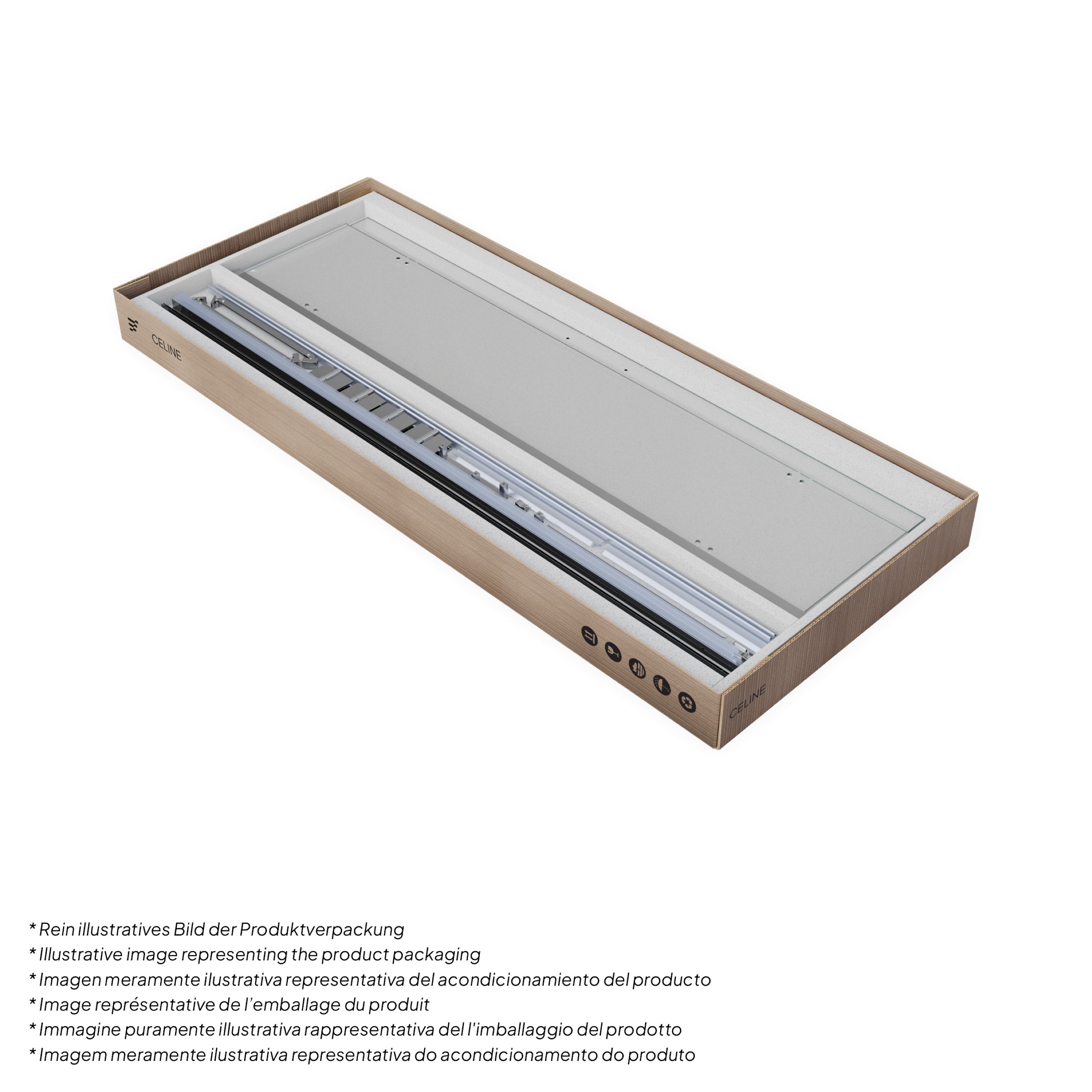 Corner Entry Celine with Folding Doors Made of ESG Safety Glass