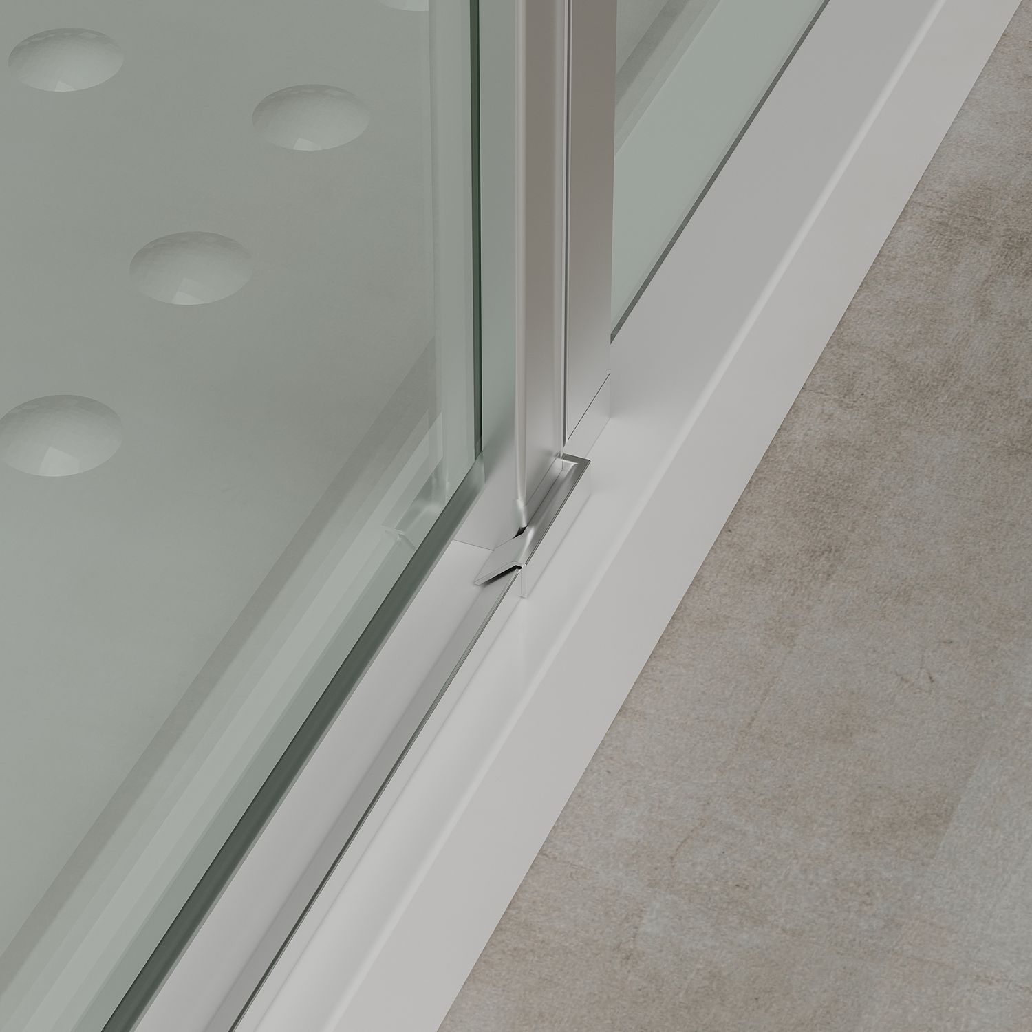 Eckeinstieg Linda mit Klapptüren aus ESG Sicherheitsglas