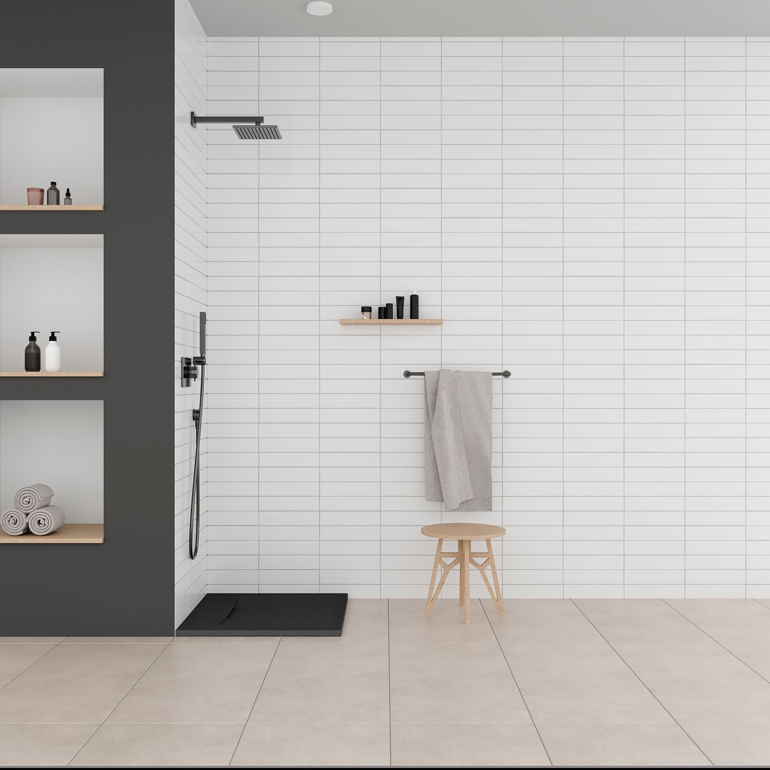 SMC Duschwanne Polar 80x80 cm, Duschtasse in Steinoptik inkl. Ablaufgarnitur - Schwarz SMC Duschwanne Polar 90x90 cm, Duschtasse in Steinoptik inkl. Ablaufgarnitur - Schwarz