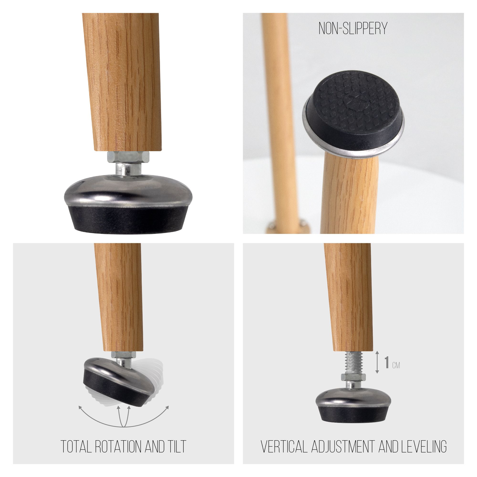 Esszimmer-Tisch CORIN | Tischplatte: Holz in Weiß | Beine: Holz 80 cm