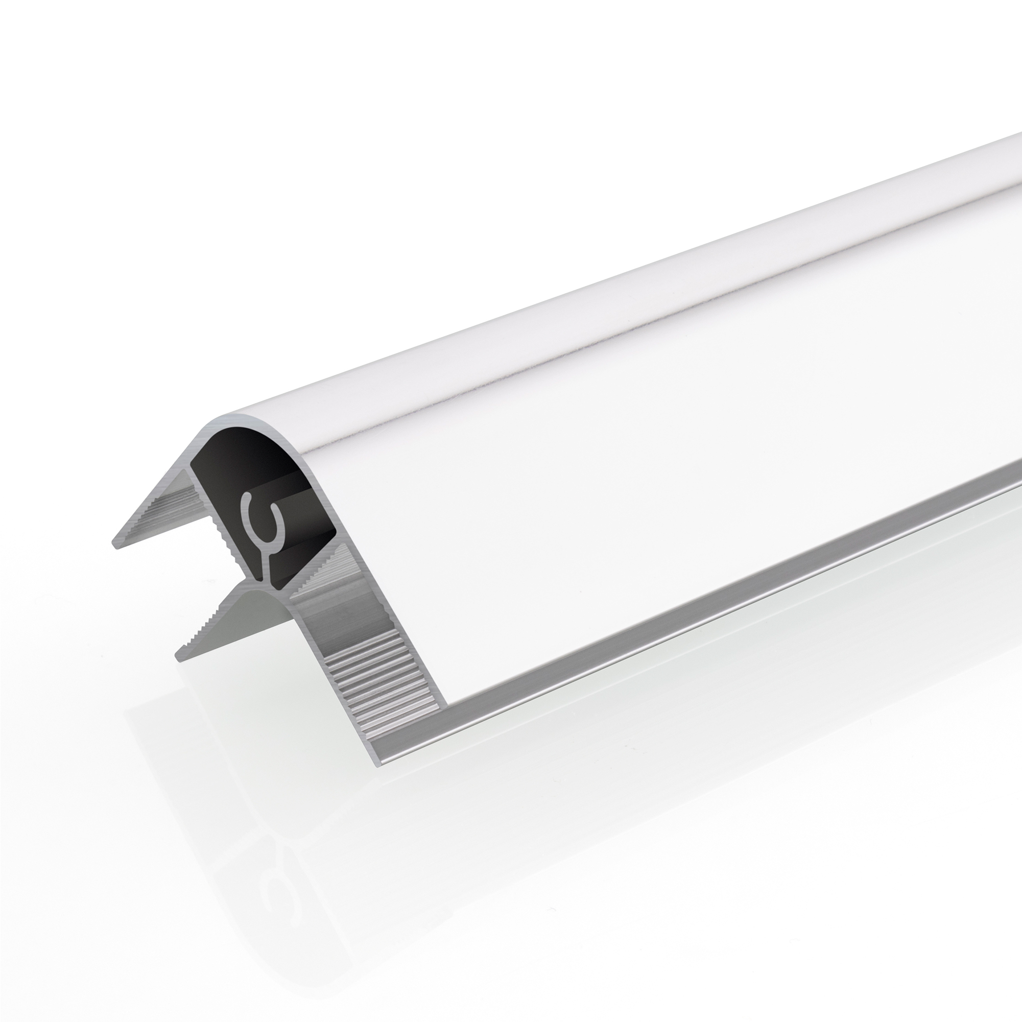 Hochwertiges Eckprofil aus verchromtem Aluminium – 180 cm/190 cm/200 cm
