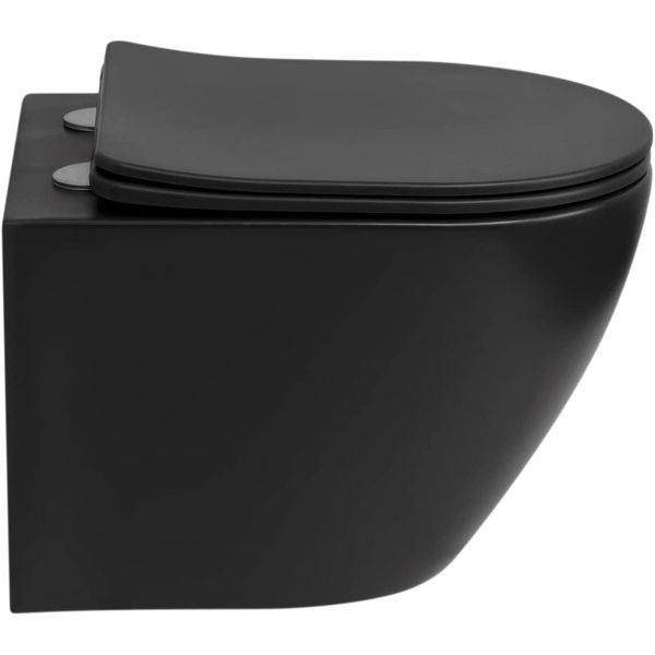 Toilette Hänge WC Spülrandlos inkl. WC Sitz mit Absenkautomatik SOFTCLOSE + abnehmbar Franco Schwarz MATT Toilette Hänge WC Spülrandlos inkl. WC Sitz mit Absenkautomatik SOFTCLOSE + abnehmbar Franco Schwarz MATT