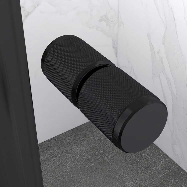 Corner Entry Kaylee BLACK with Sliding Doors Made of ESG Safety Glass Eckeinstieg Kaylee BLACK mit Schiebetüren aus ESG Sicherheitsglas 195cm-90x90 cm