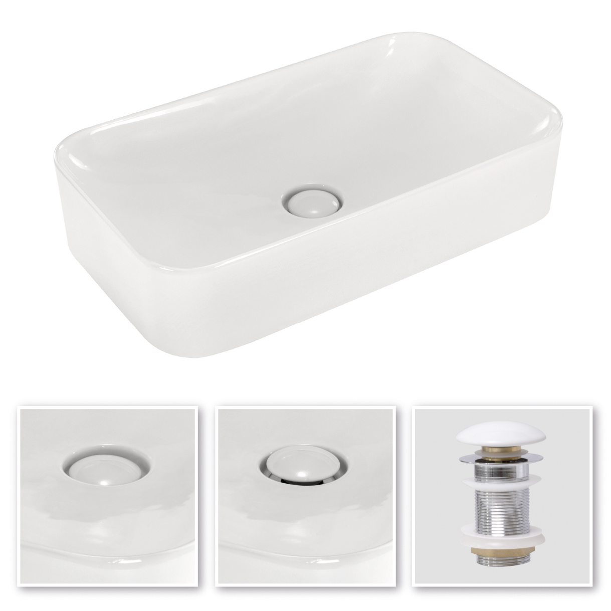 Design Keramik Waschbecken Chienti in Weiß Design Keramik Waschbecken Chienti in Weiß