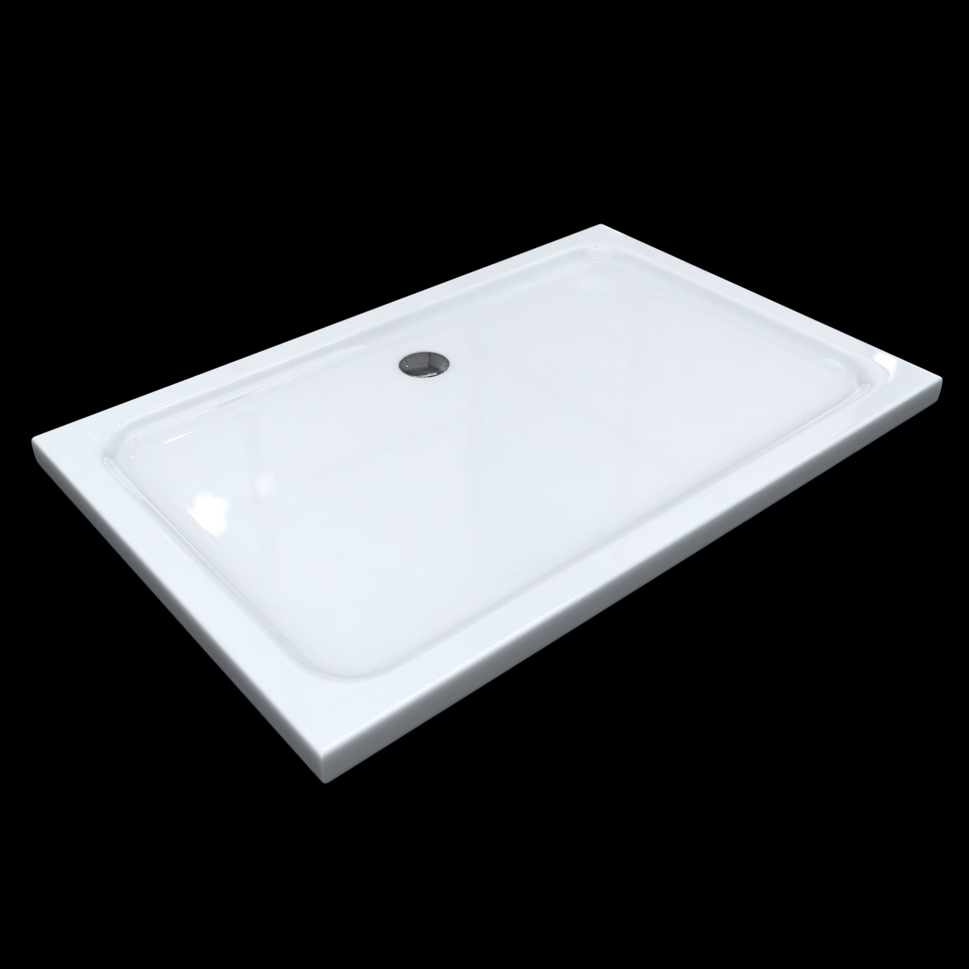 Shimmer10001200.jpg Shower Tray Shimmer made of sanitary acrylic including waste fitting - White