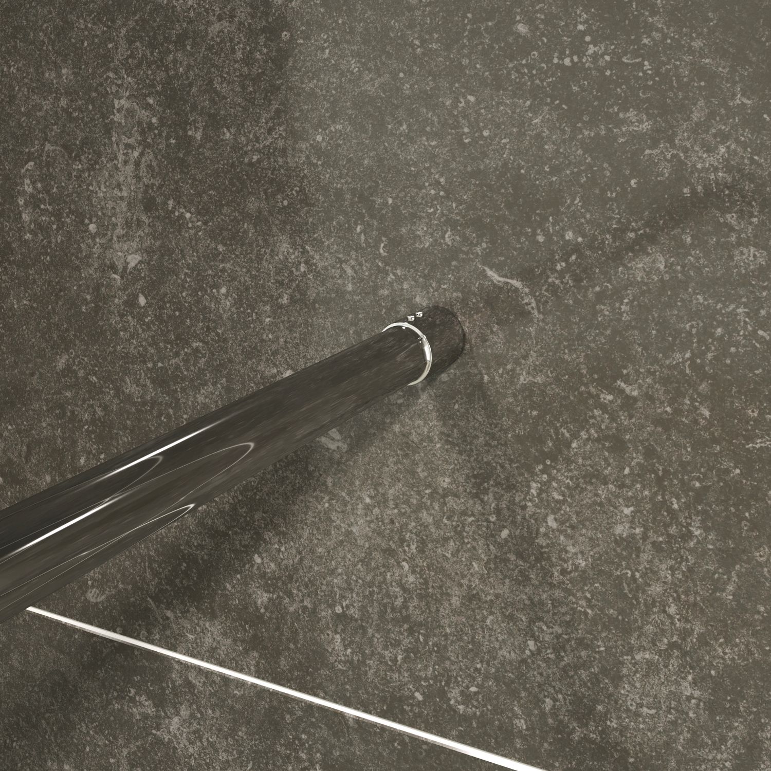 Walk-In Shower Fiona made of 10 mm thick frosted ESG safety glass and stainless steel profile. Walk-In Shower Fiona made of 10 mm thick frosted ESG safety glass and stainless steel profile.