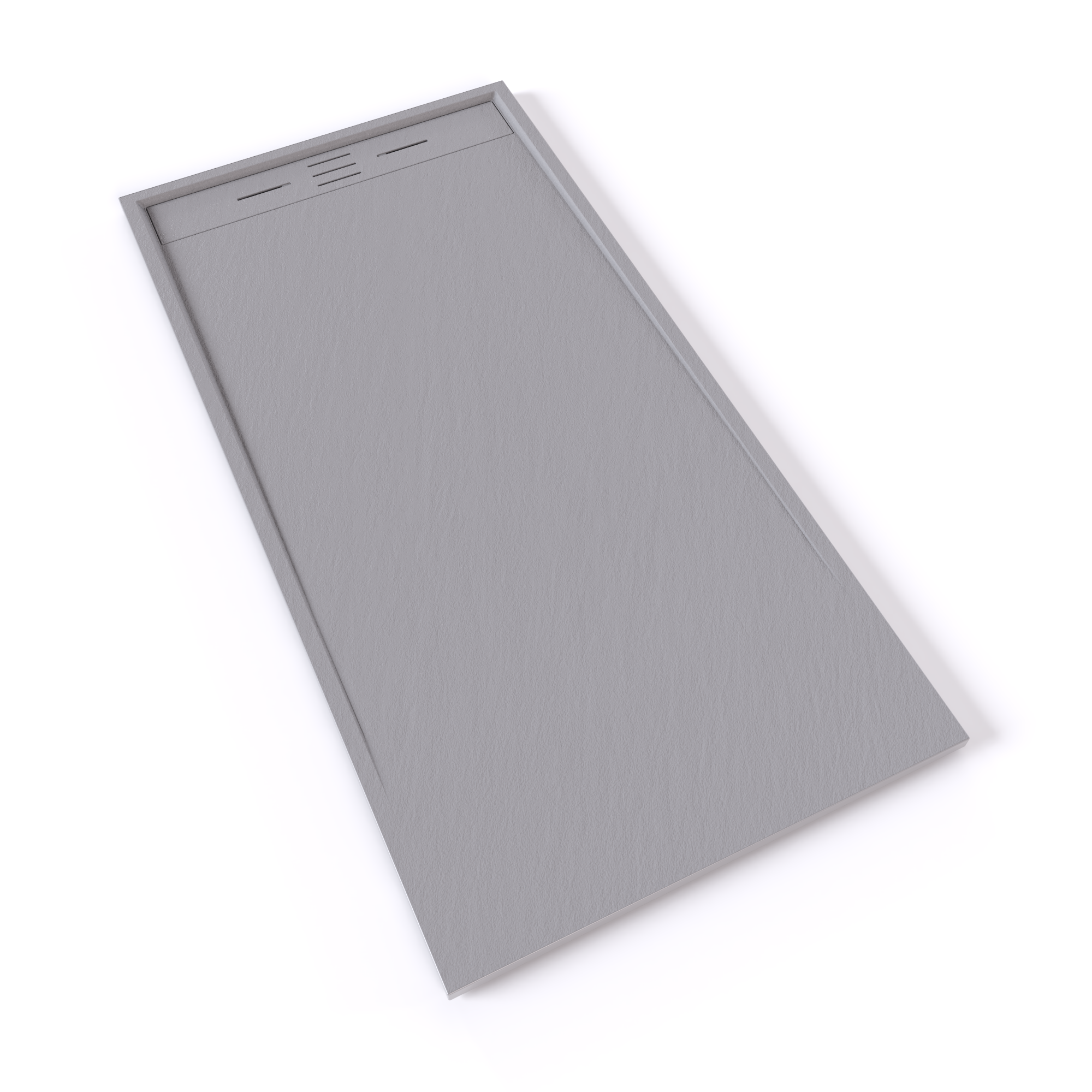 Hiemal – SMC Shower Tray in Slate Finish, Including Gray Drain Assembly